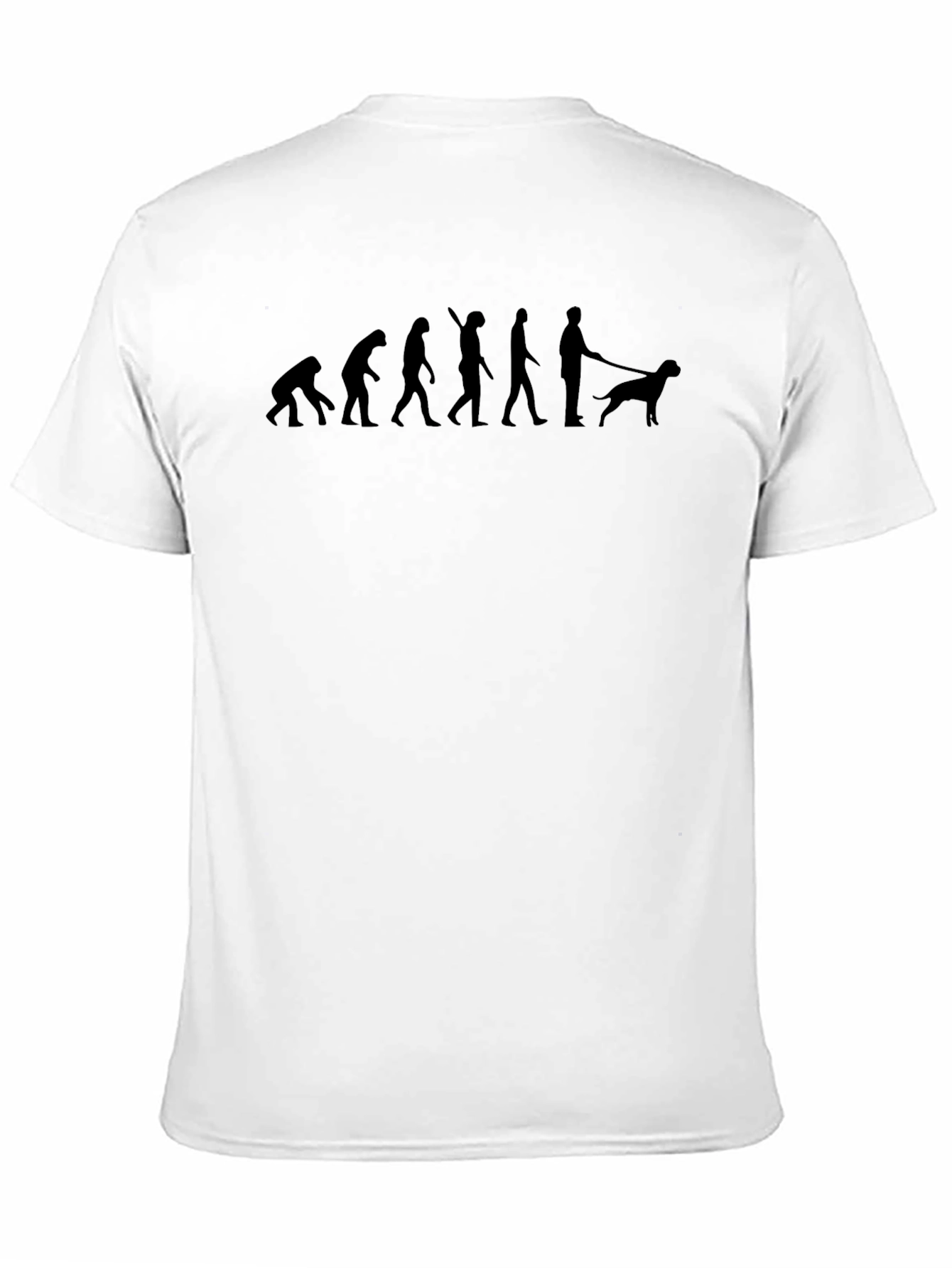 Black Evolution of Dog Walker Graphic T-Shirt view 11