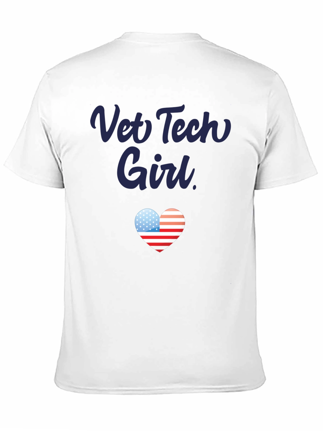 Black Vet Tech Girl Patriotic Heart T-Shirt view 11