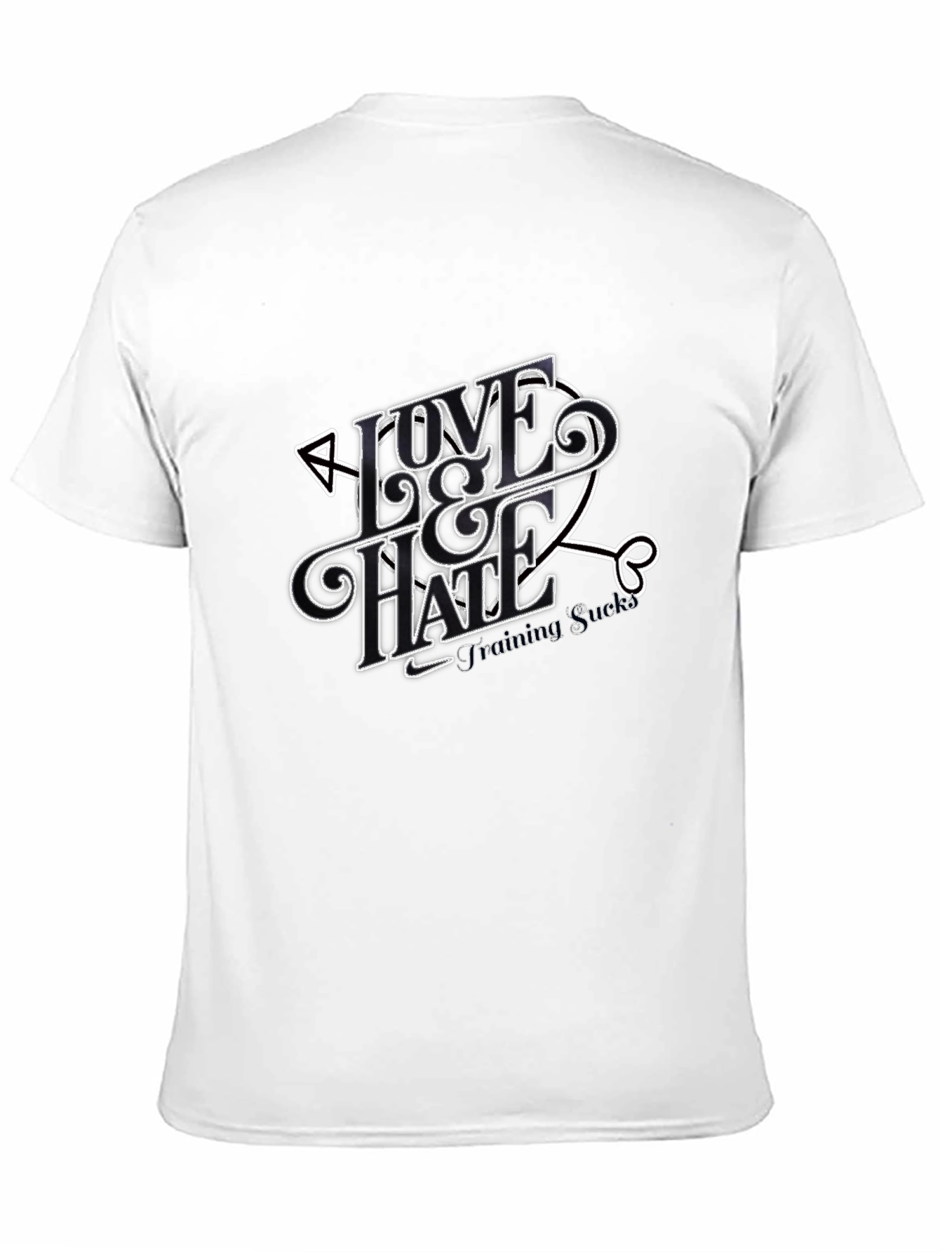 Black Love & Hate Graphic T-Shirt - Black Casual Tee view 11