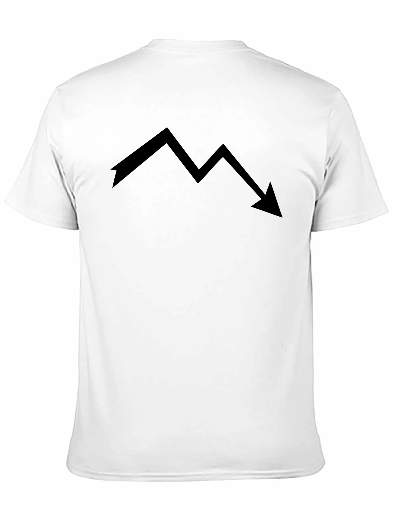 Black Downward Arrow Tee - Modern Graphic T-Shirt view 11