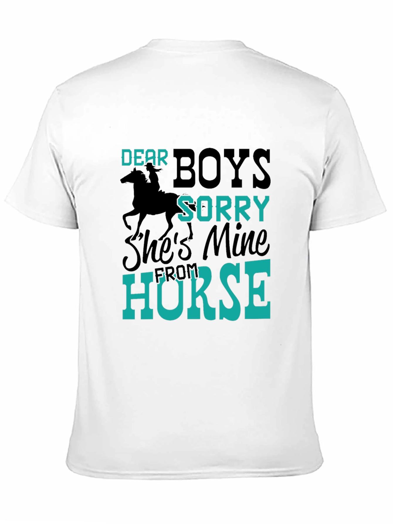 Black Funny Dear Boys Horse Lover T-Shirt view 11
