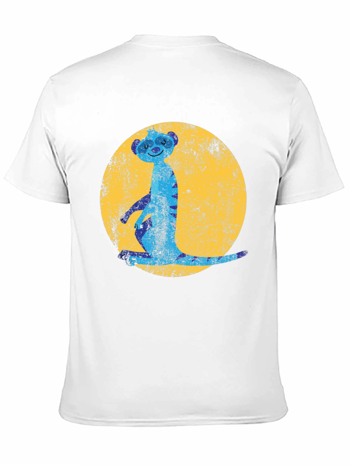Black Meerkat Moon Men's Graphic Tee - Black view 11