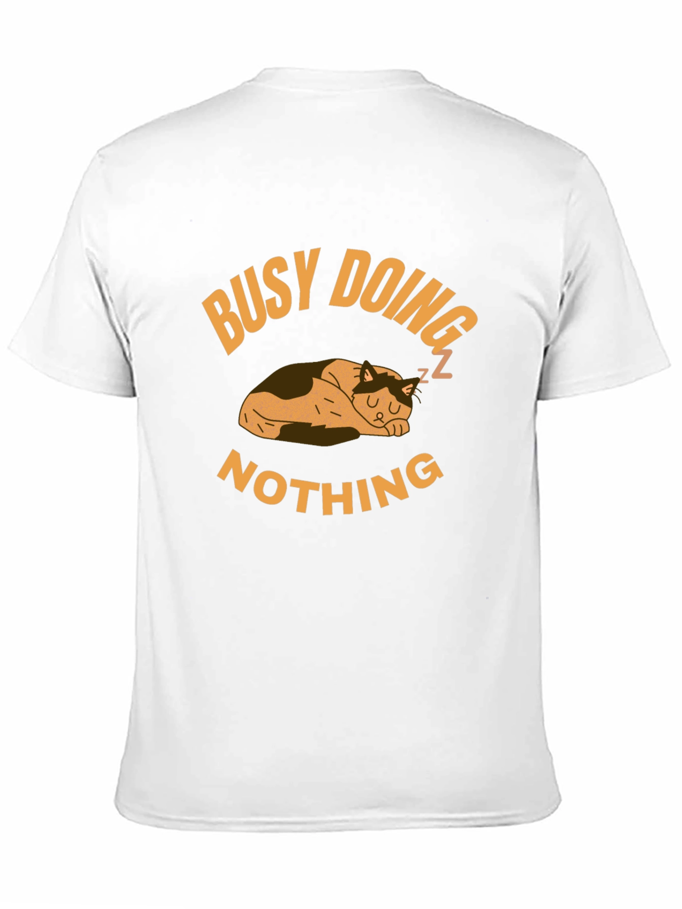 Black Busy Doing Nothing Cat Graphic T-Shirt view 11