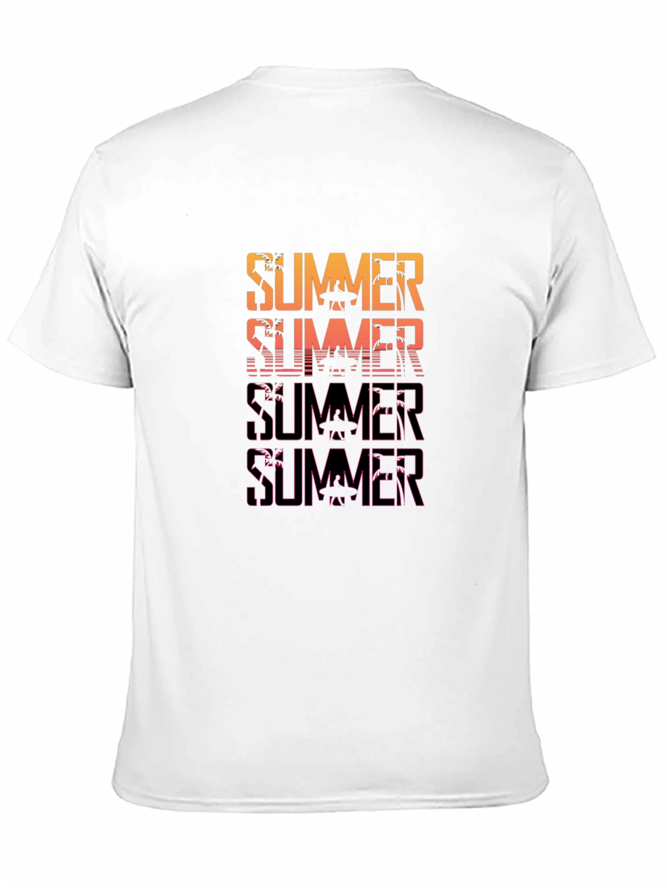 Black Summer Graphic Print Crew Neck T-Shirt view 11