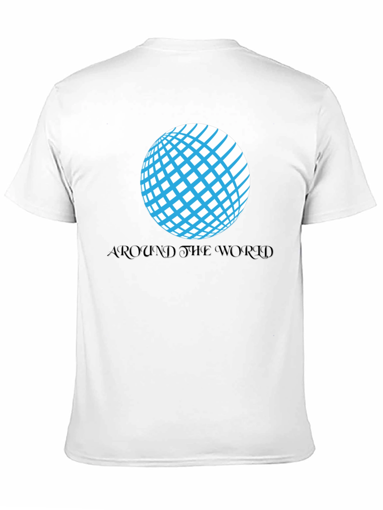 Black Around the World Graphic T-Shirt - Unisex Casual Tee view 11