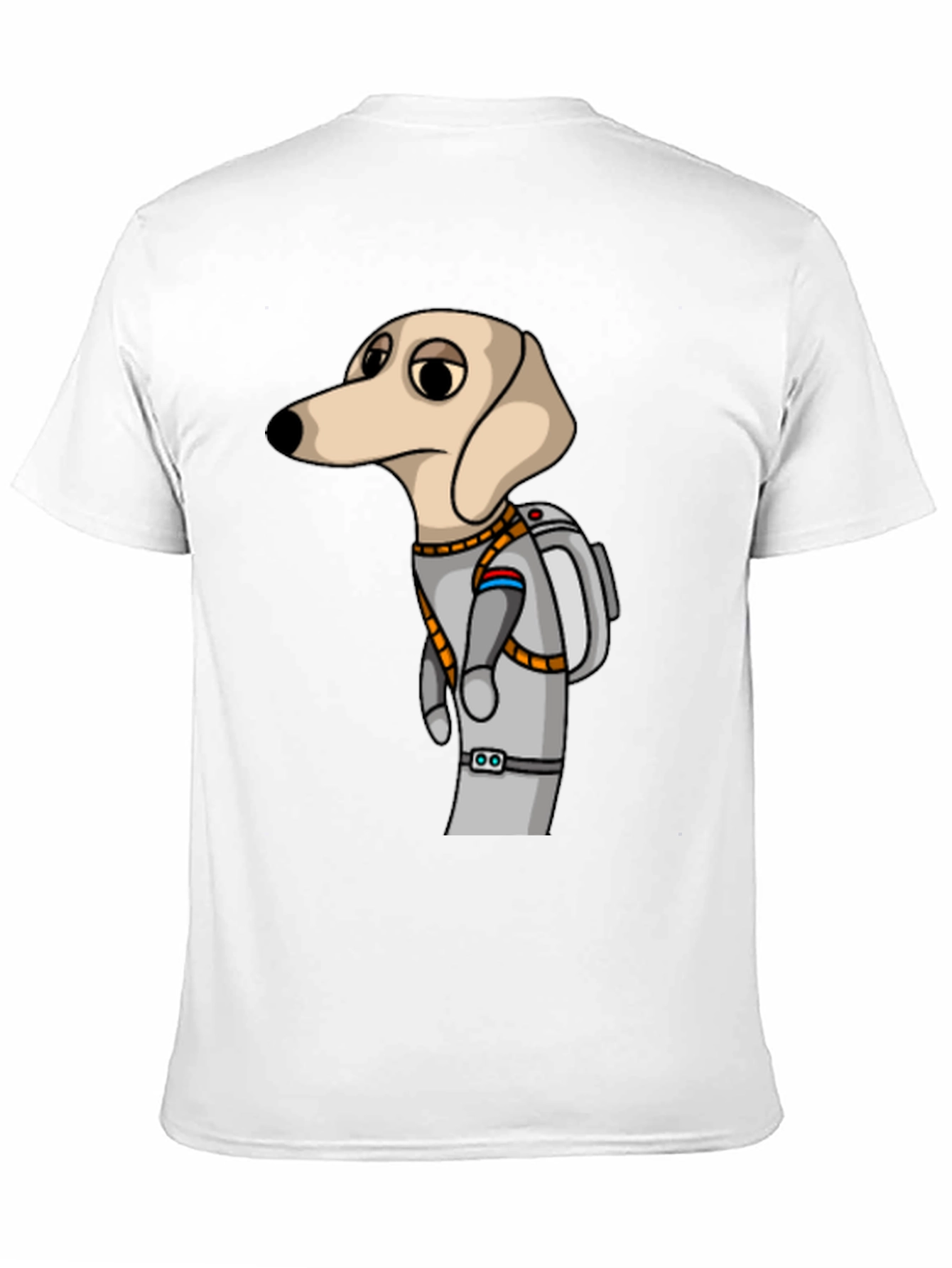 Black Dog Astronaut Graphic Tee - Unisex Black T-Shirt view 11