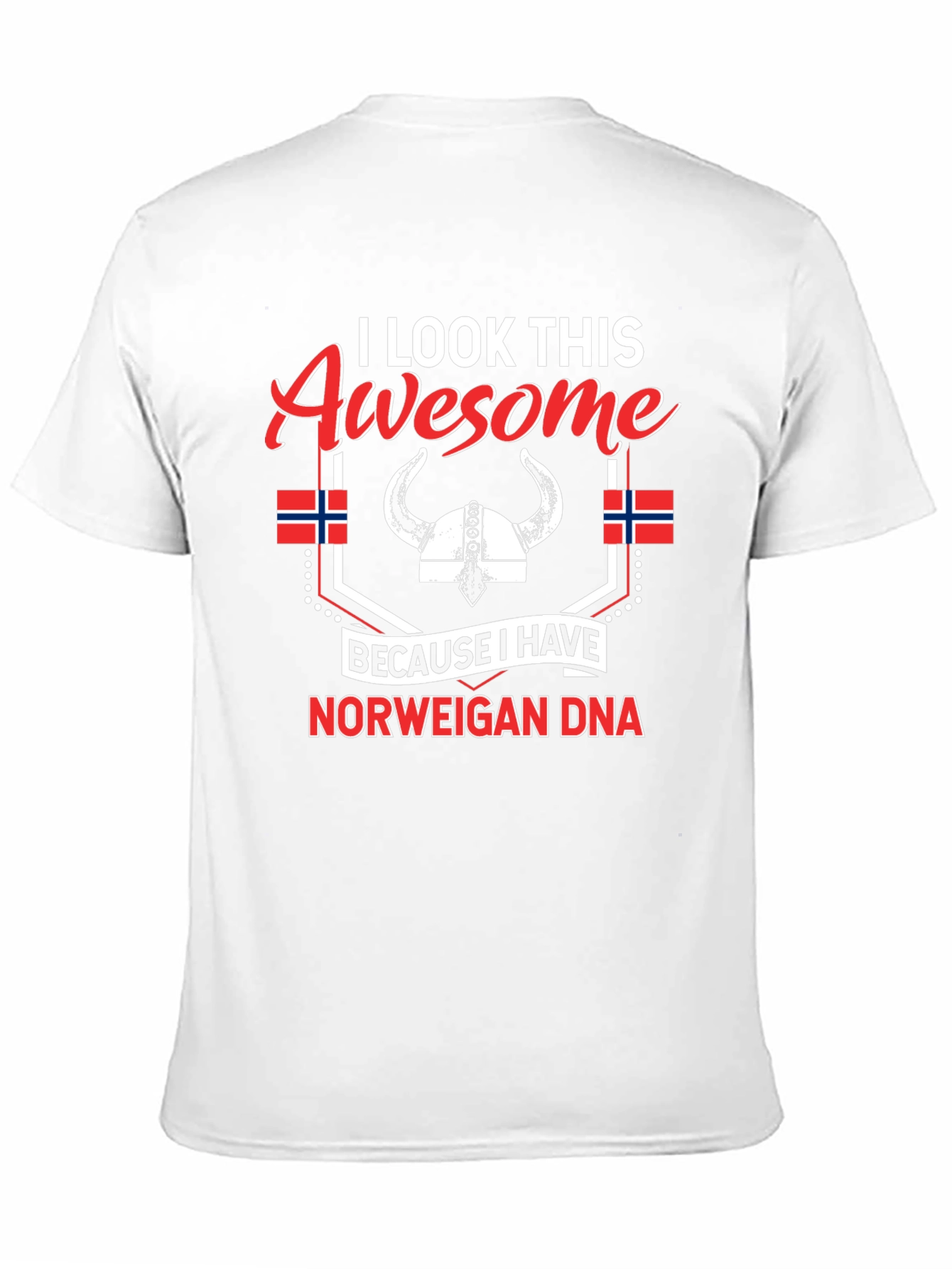 Black Awesome Norwegian DNA T-Shirt view 11