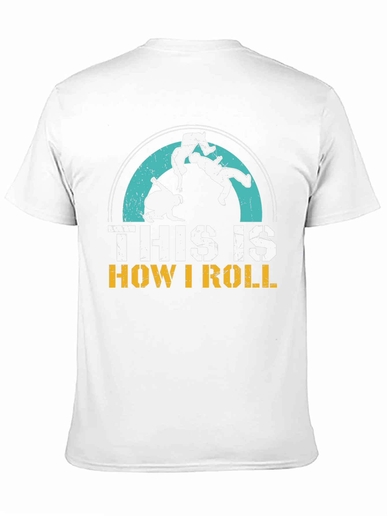 Black This is How I Roll Jiu Jitsu Black T-Shirt view 11