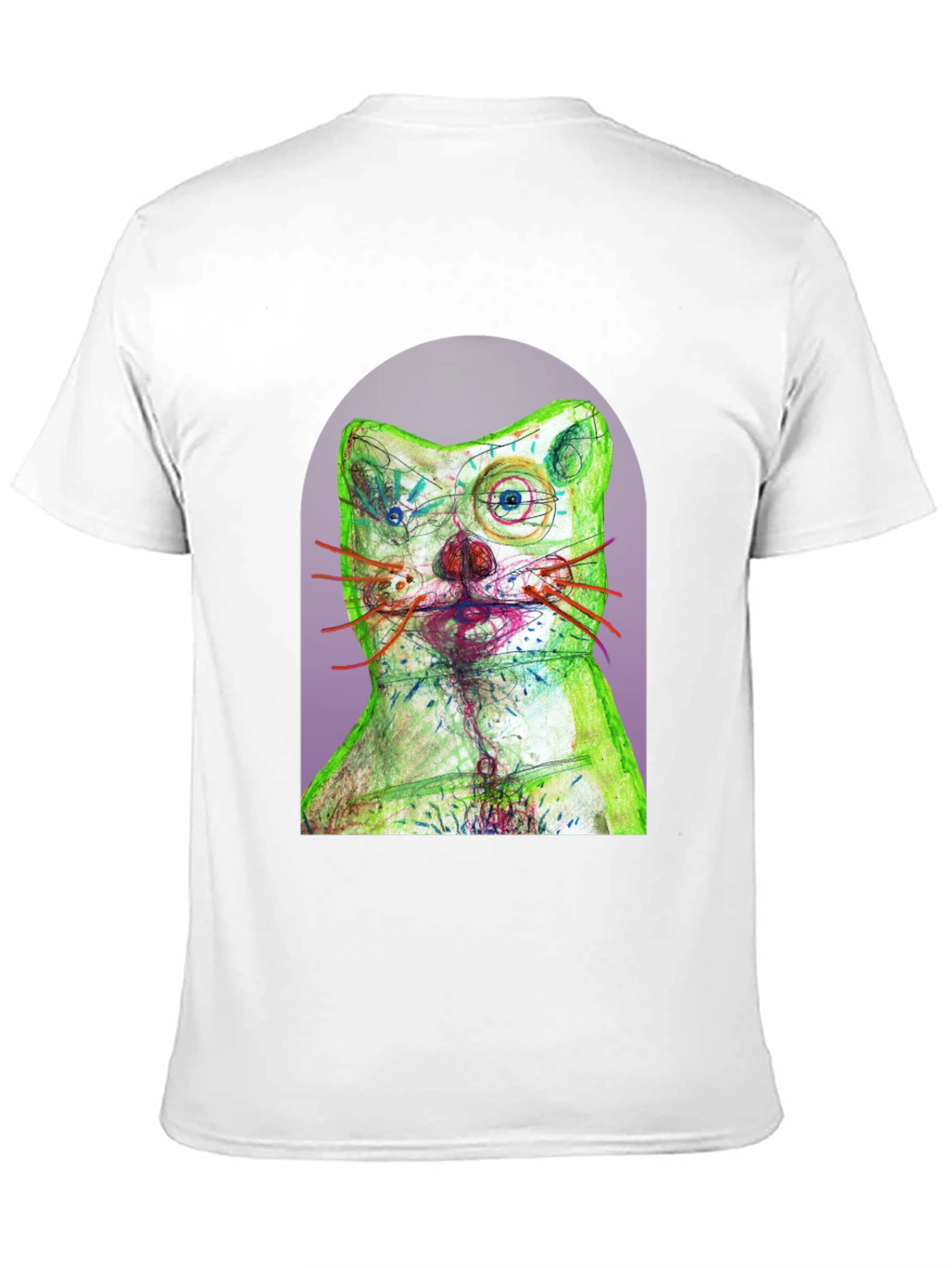 Black Artistic Cat Graphic T-Shirt - Unique Design view 11