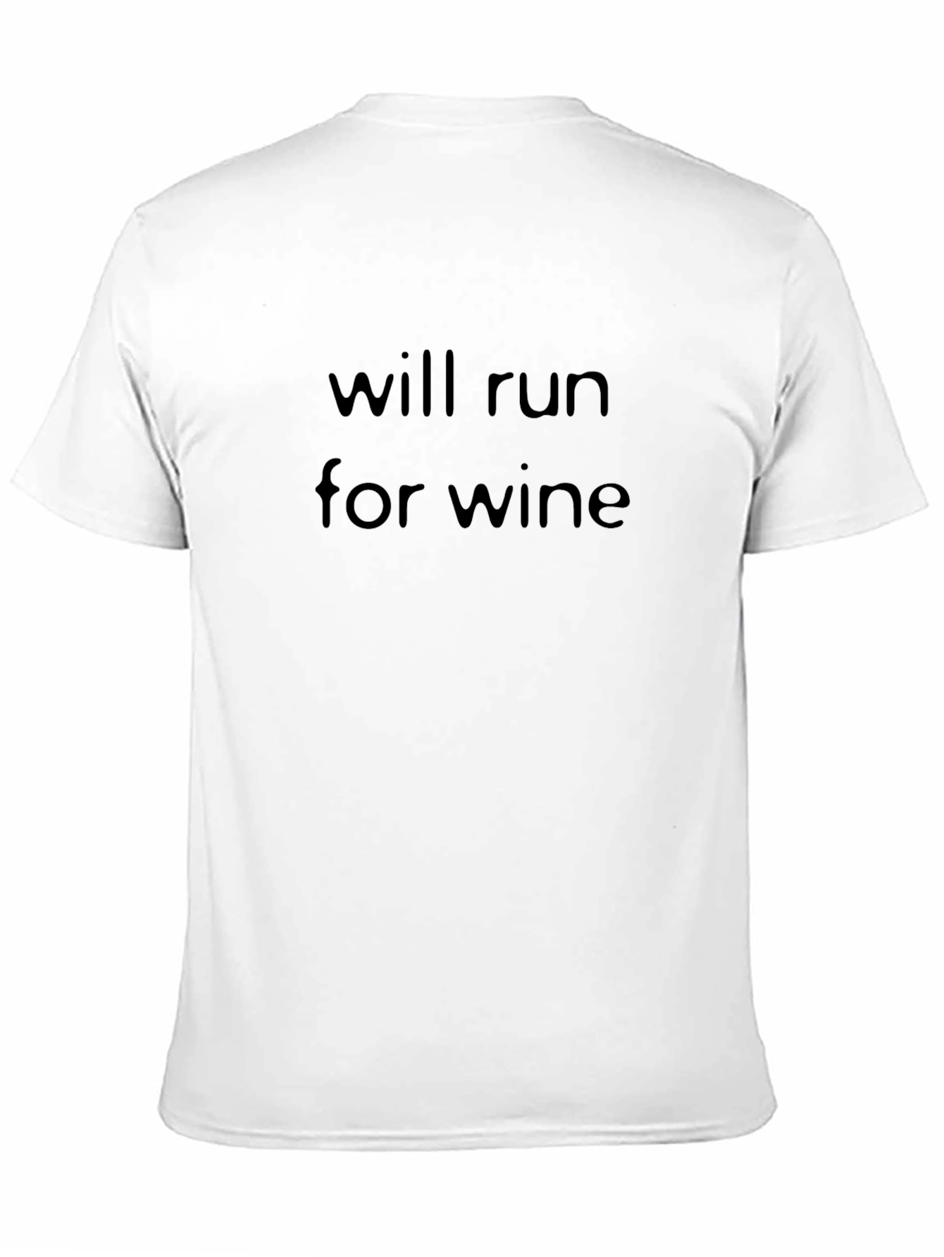 Black Will Run for Wine T-Shirt - Black view 11