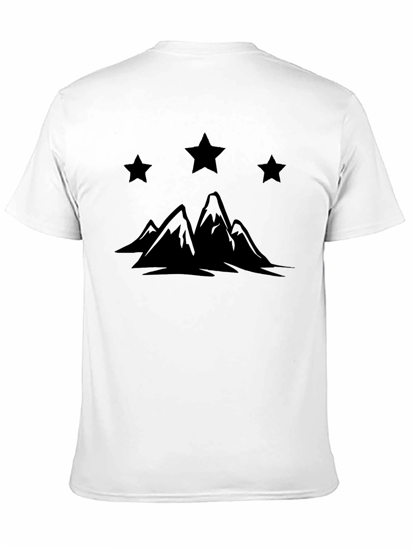 Black Mountain Stars Graphic Tee - Black Cotton Blend view 11
