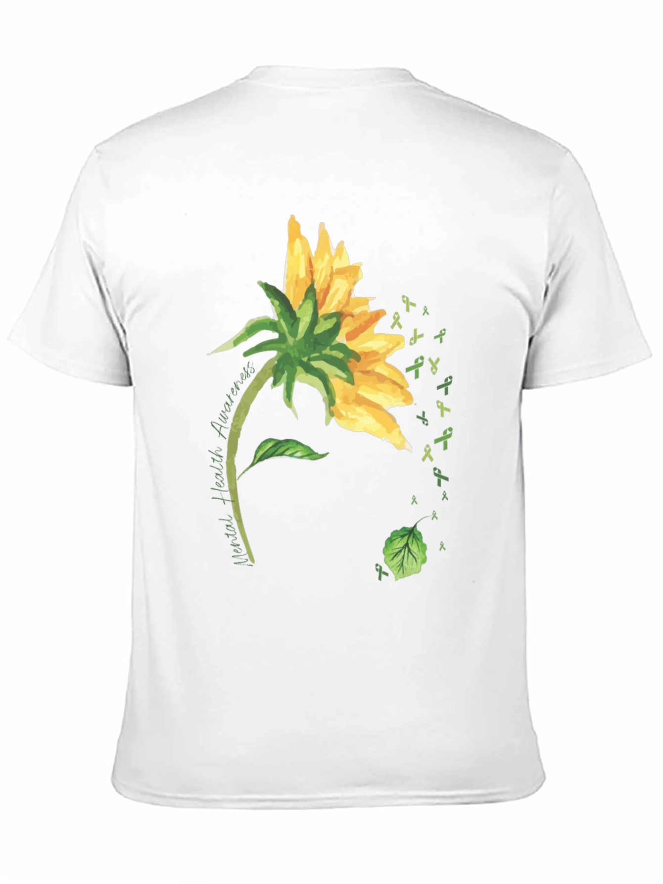 Black Mental Health Awareness Sunflower T-Shirt view 11