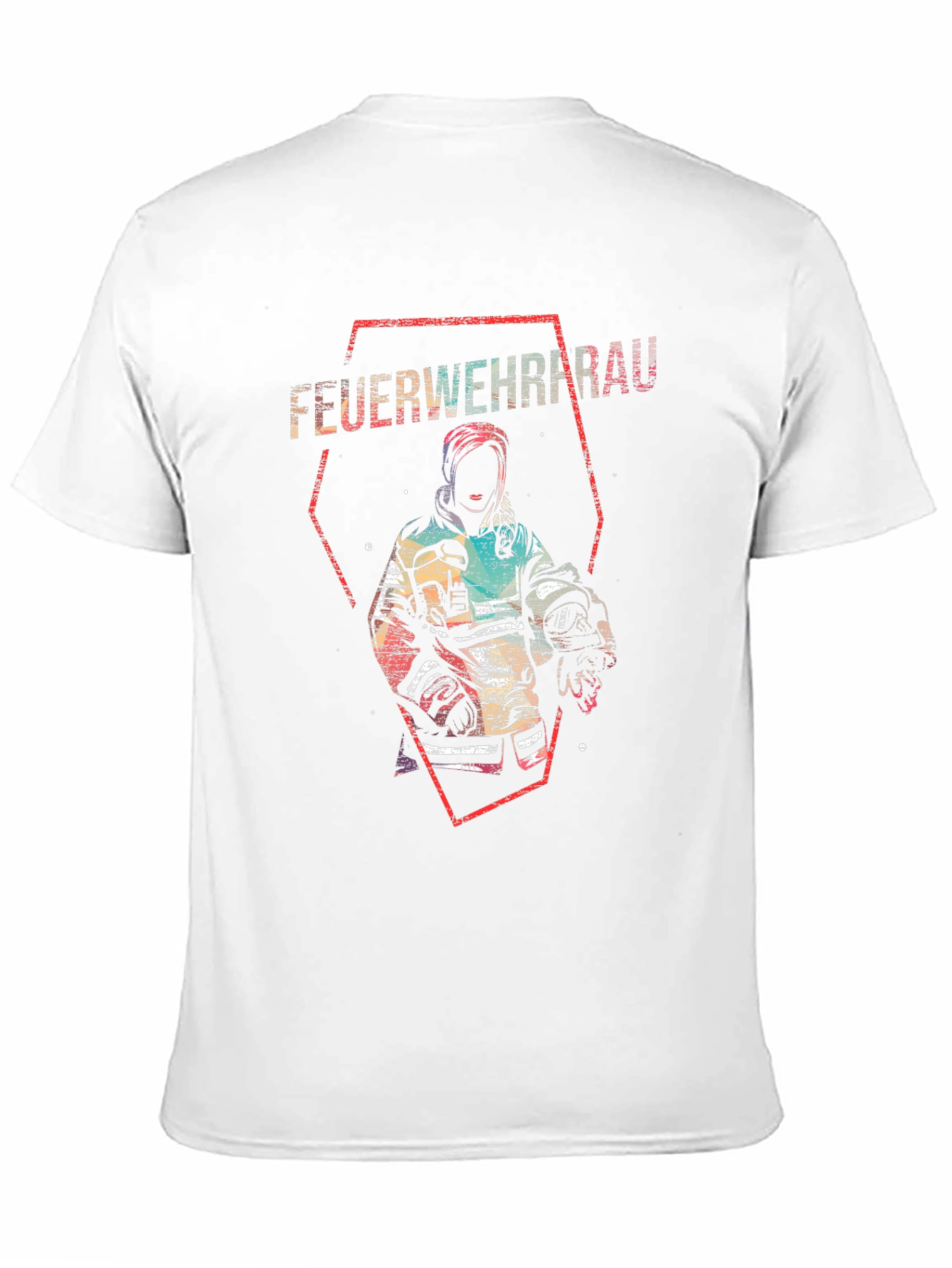 Black Feuerwehrfrau T-Shirt Firefighter Design view 11