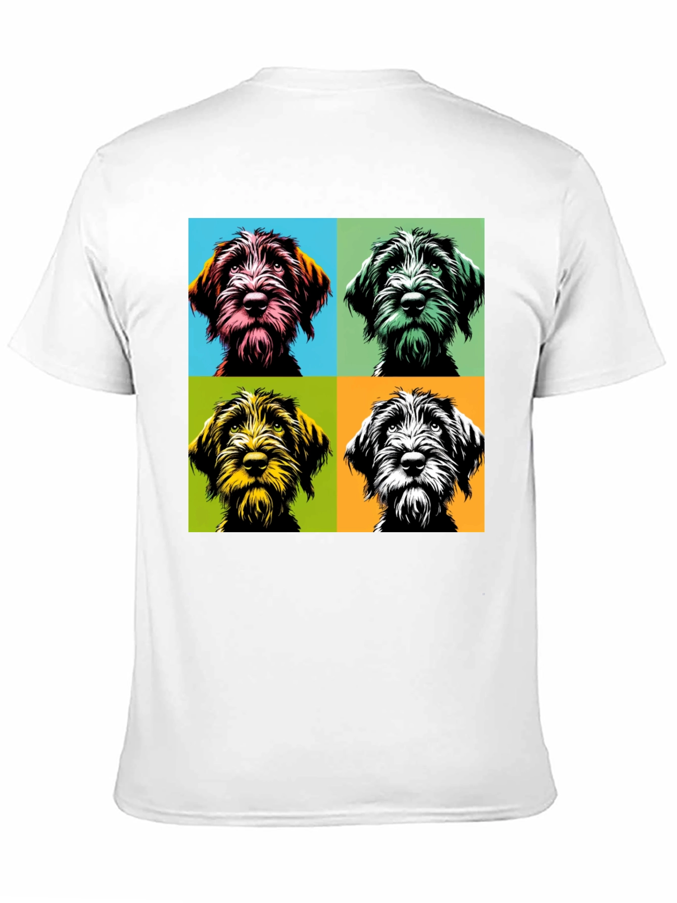 Black Dog Pop Art T-Shirt, Stylish Canine Tee view 11