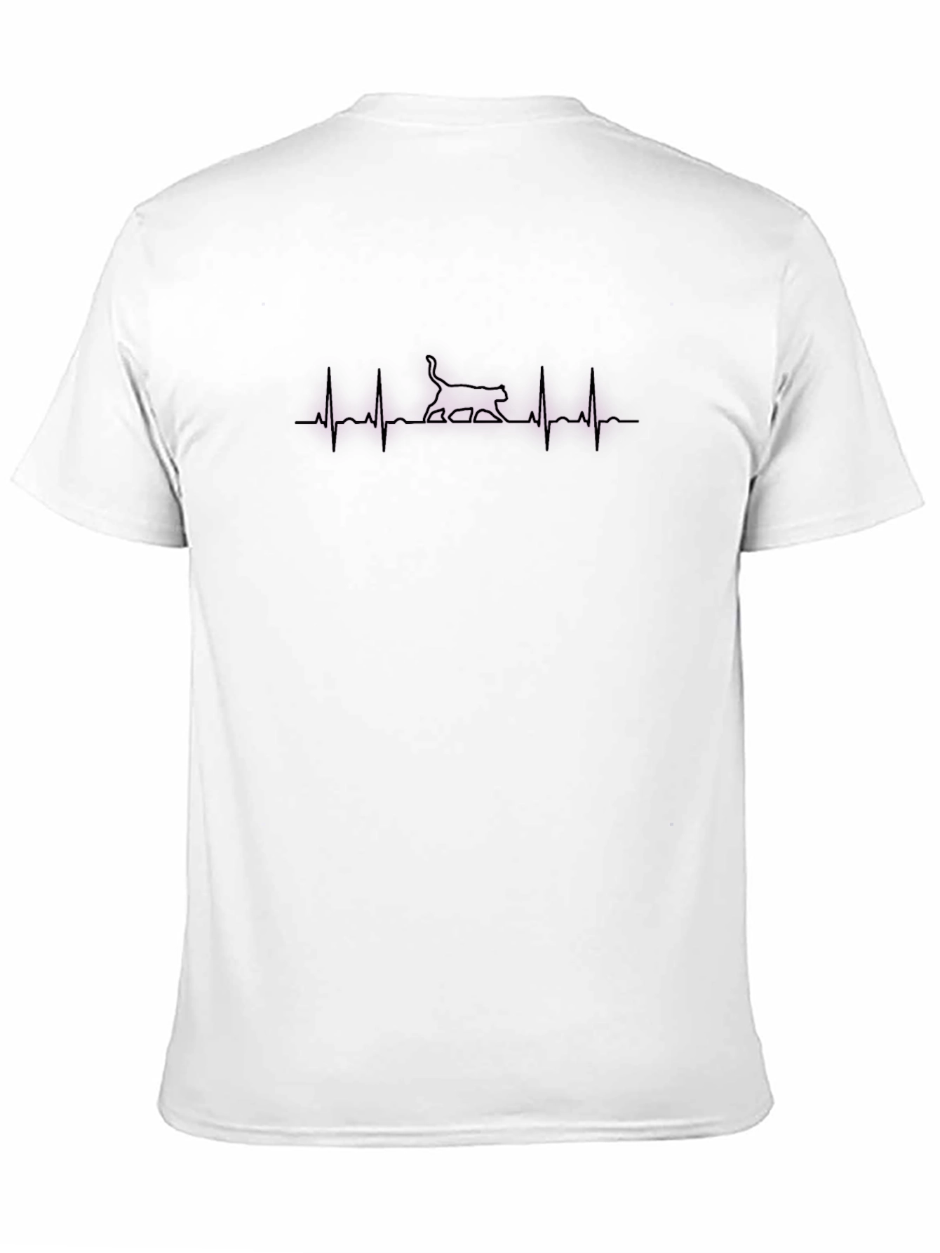Black Cat Heartbeat T-Shirt - Purrfect for Cat Lovers! view 11