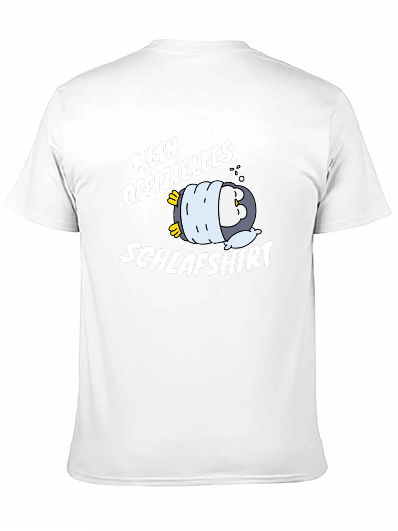 Black Funny Penguin Schlafshirt Men's T-Shirt view 11