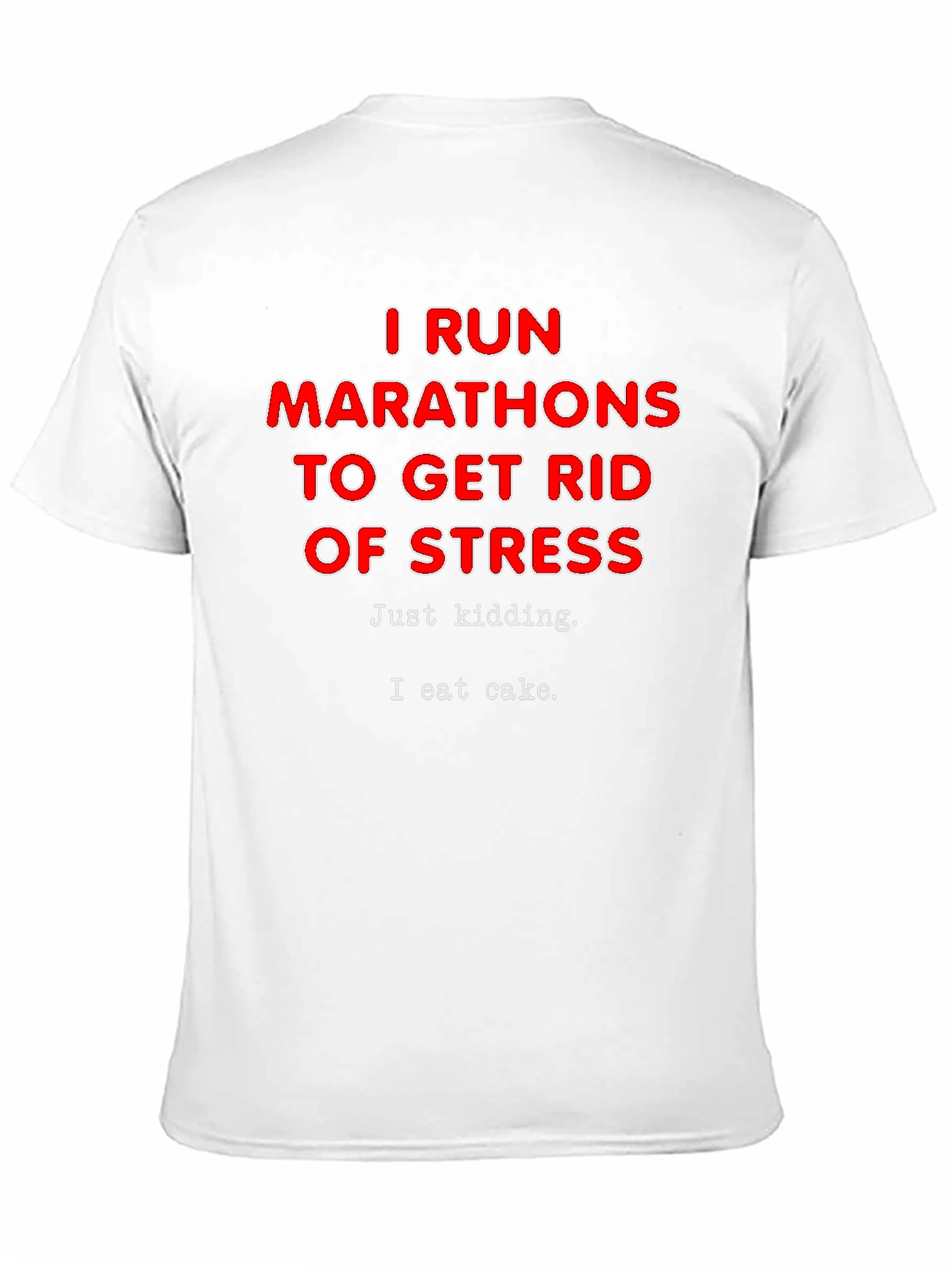 Black Funny Marathon Runner T-Shirt - I Eat Cake Design view 11