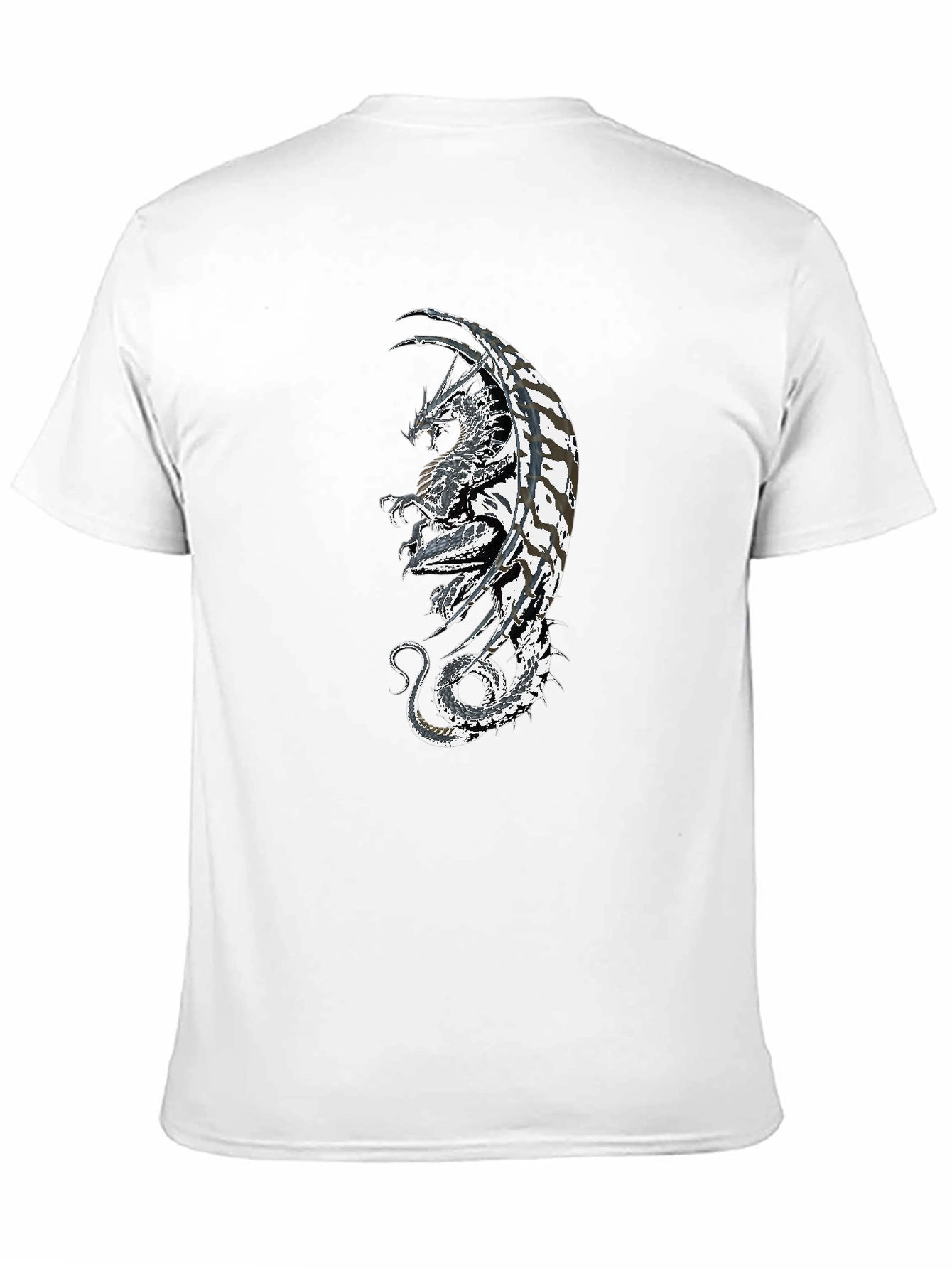 Black Dragon Graphic Black T-Shirt - Fantasy Style view 11