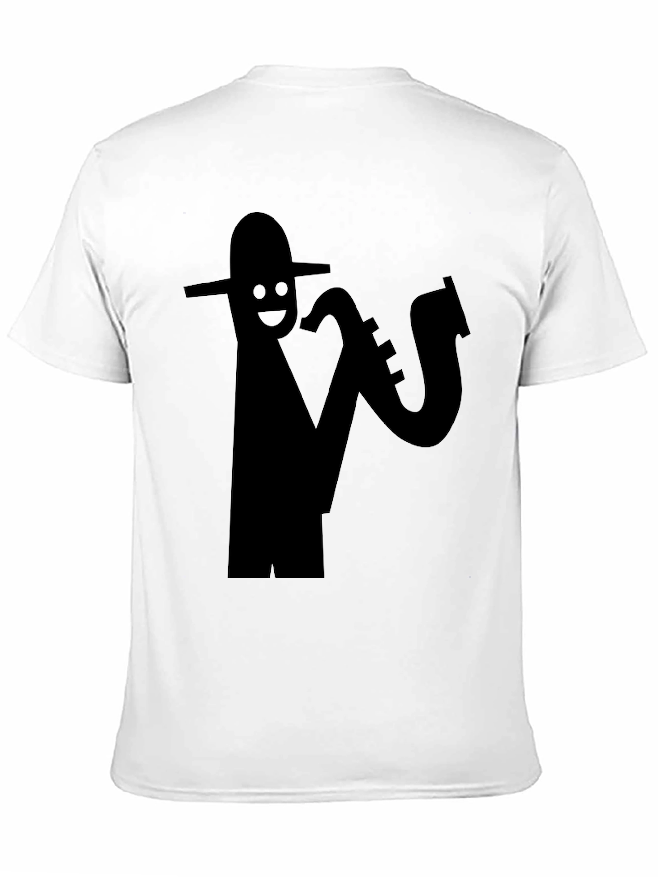 Black Cool Saxophone Player Black T-Shirt view 11