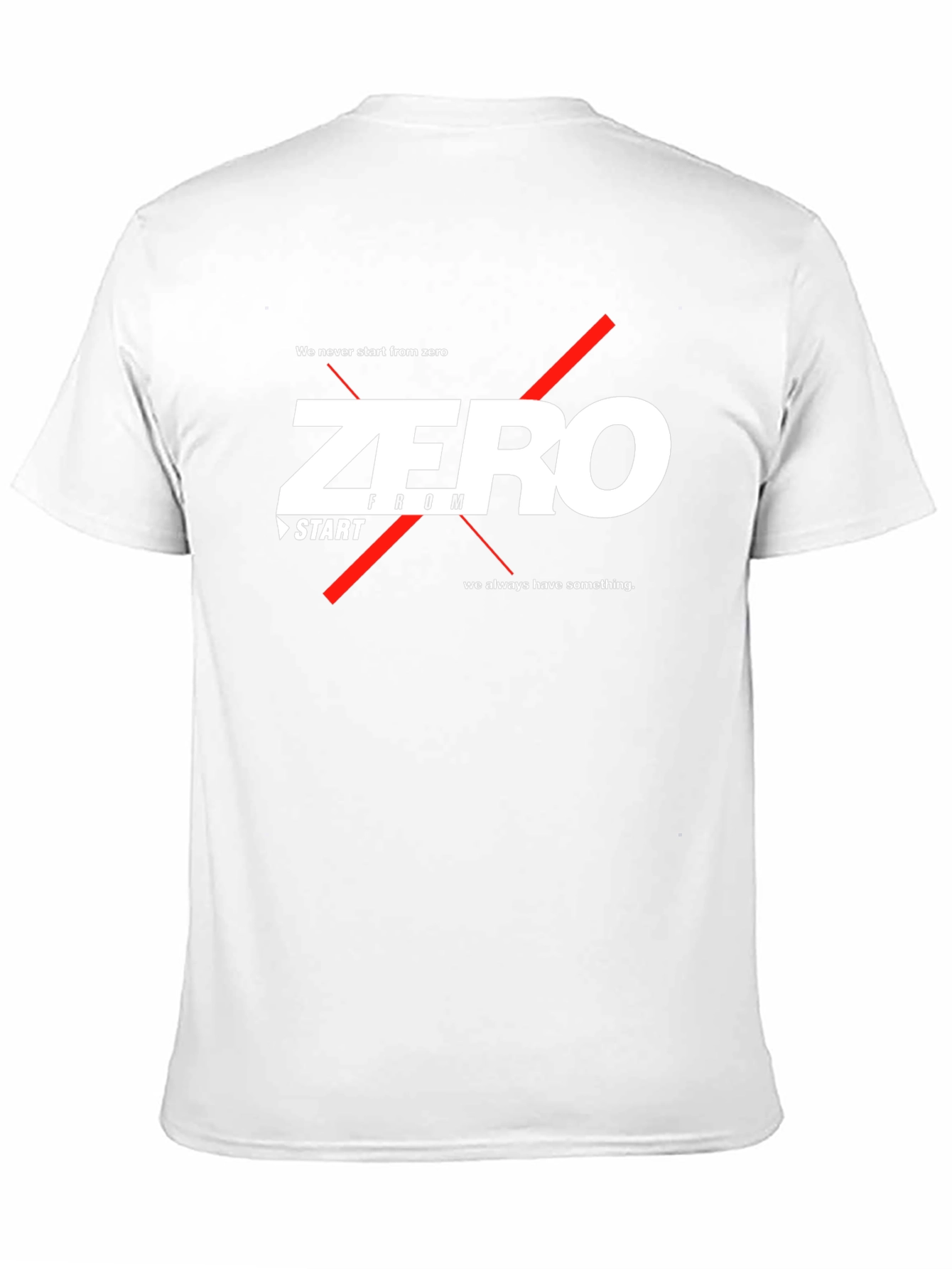 Black Zero From Start Men's Black Graphic Tee view 11