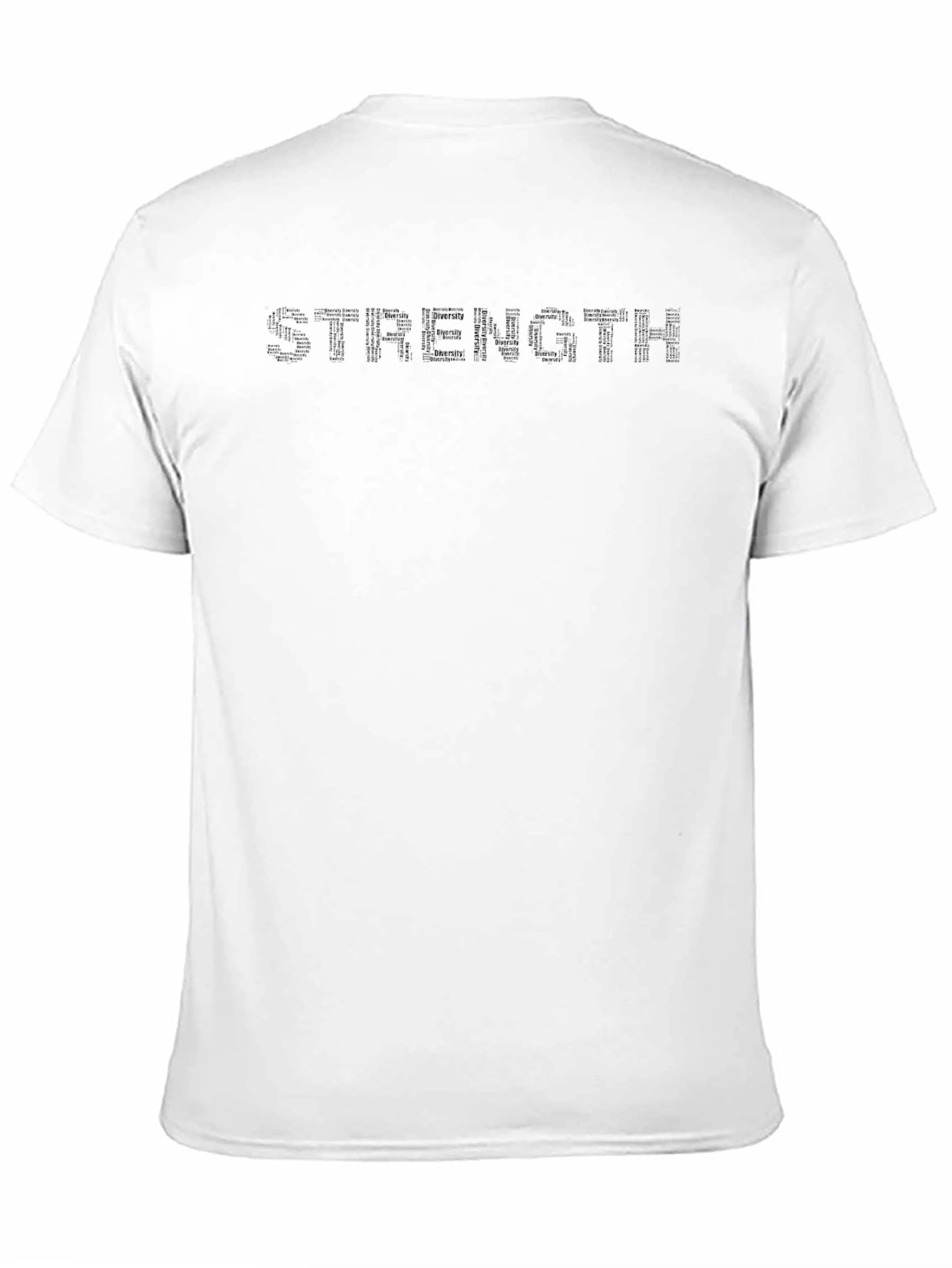 Black Black Strength T-Shirt - Motivational Gym Wear view 11