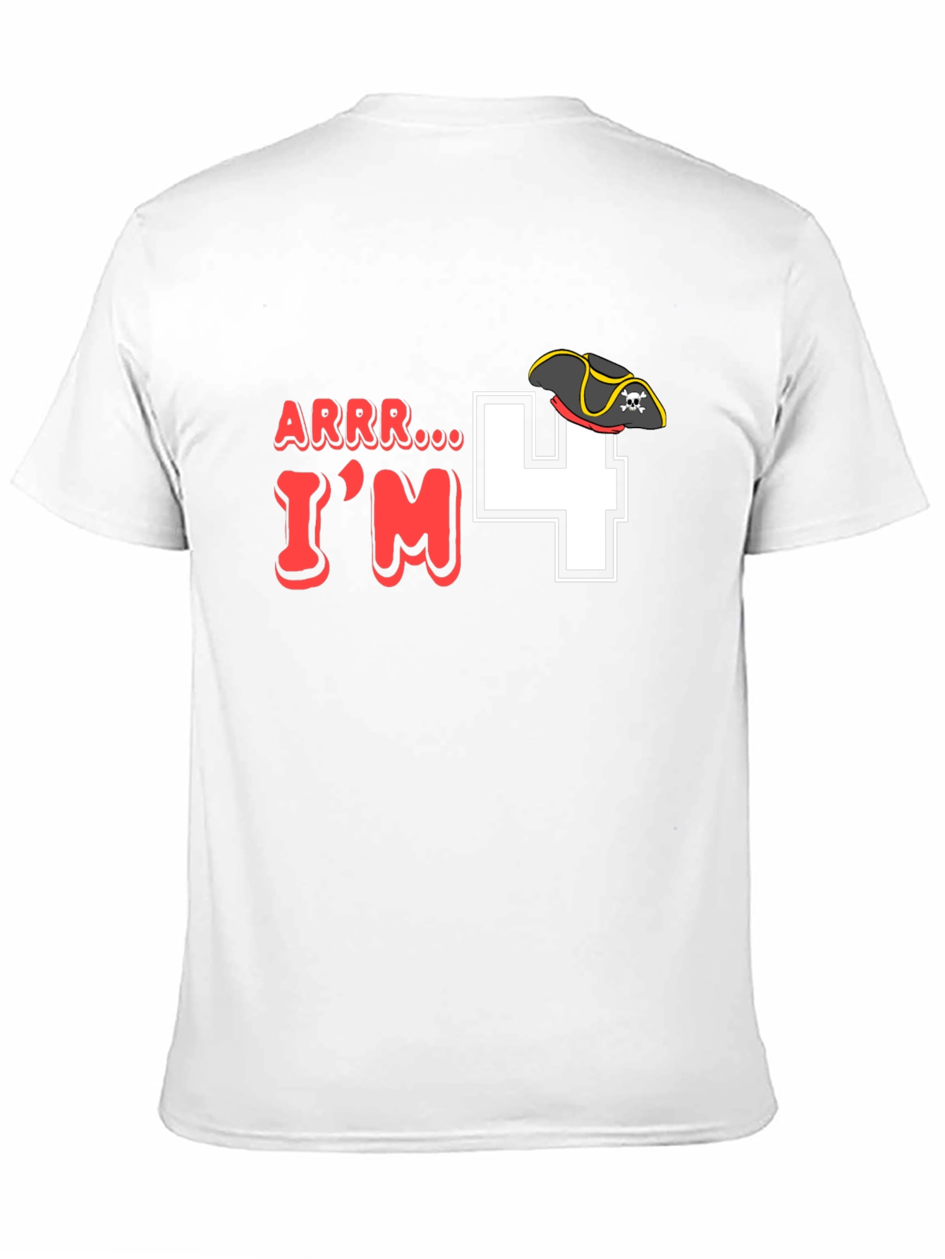 Black Arrr I'm 4 Pirate Birthday T-Shirt view 11