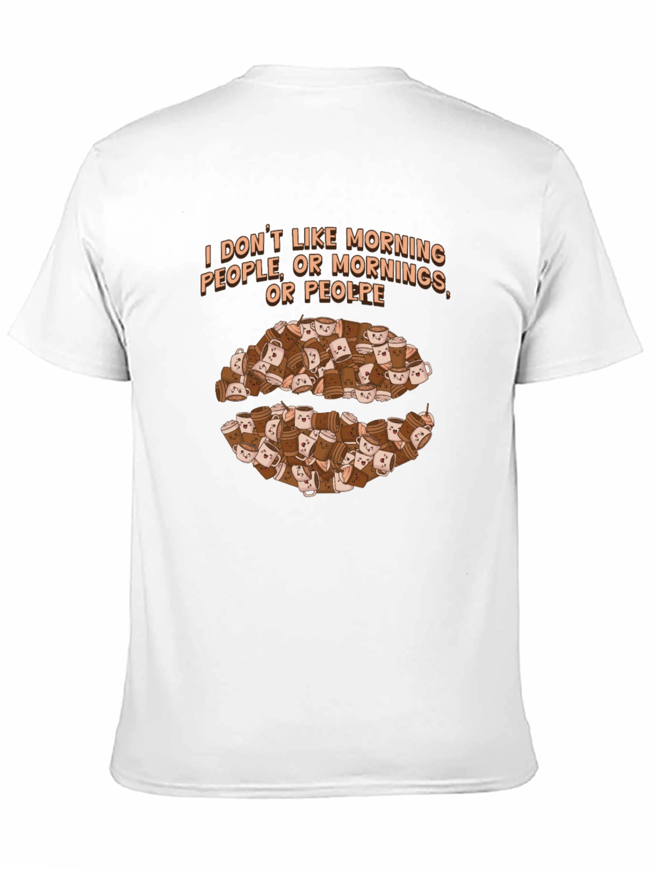 Black Funny Coffee Lover Graphic T-Shirt - I Don't Like Morning People view 11