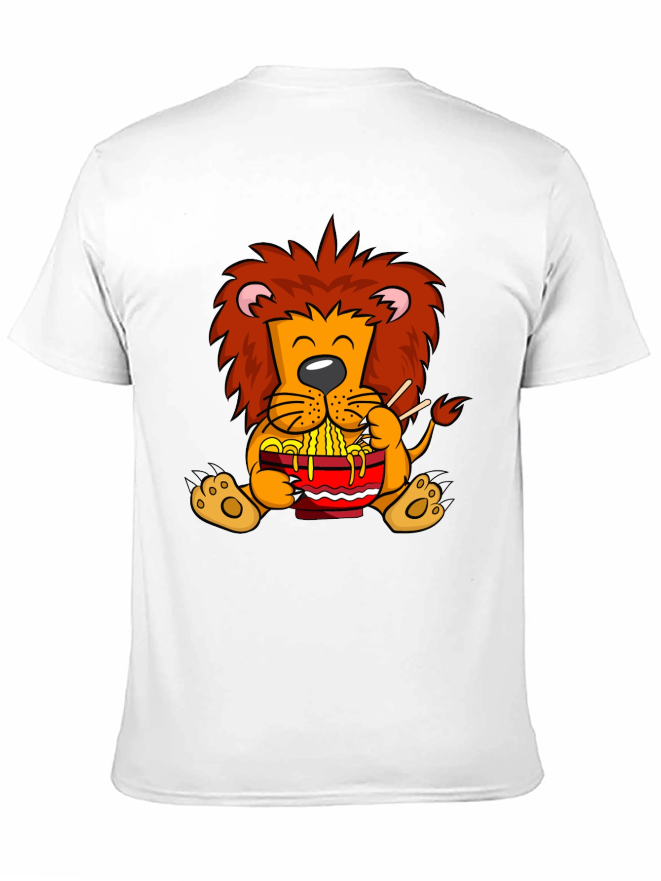Black Lion Ramen T-Shirt - Cartoon Style view 11