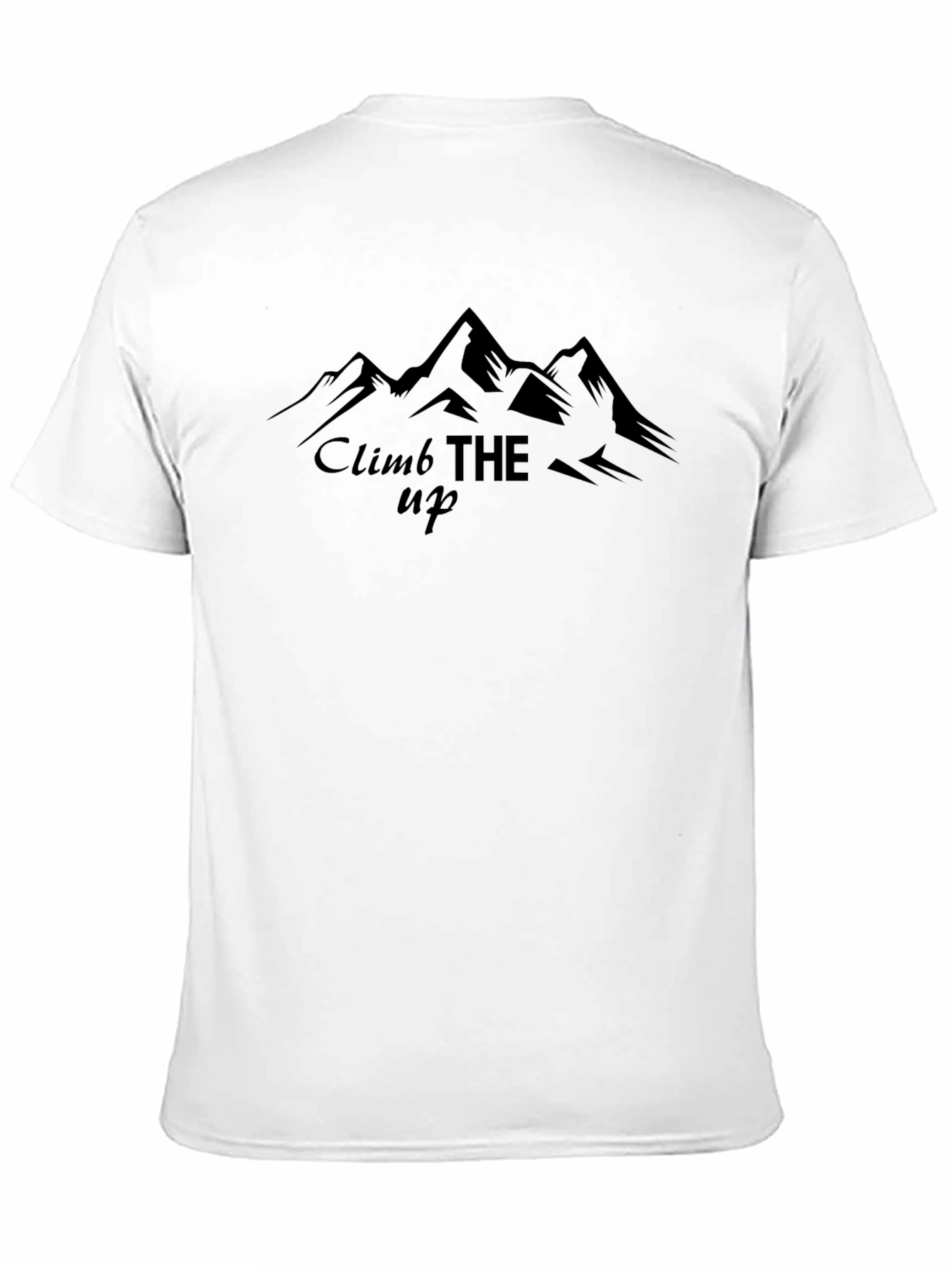 Black Climb Up Mountain Graphic Tee - Black Cotton T-Shirt view 11