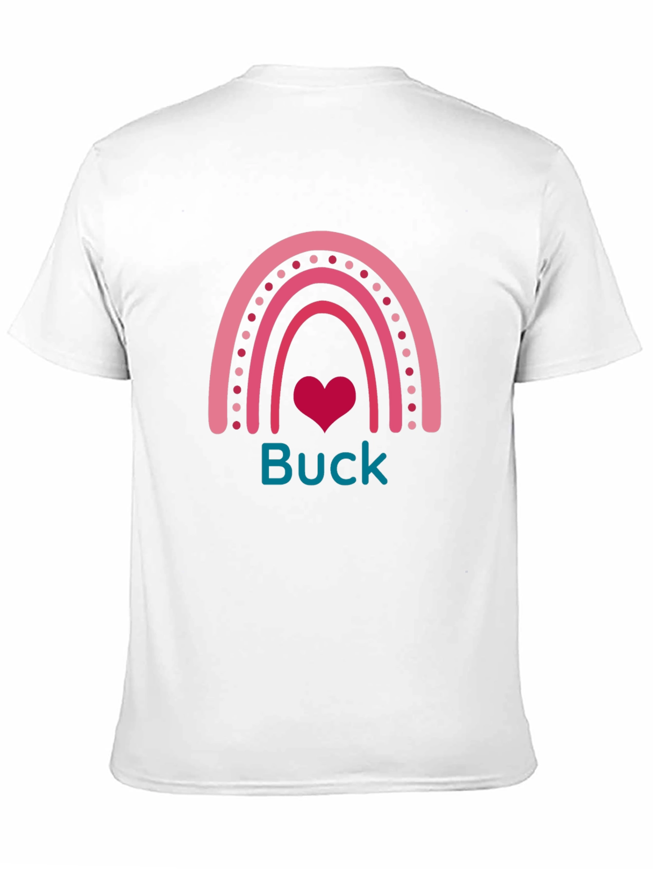 Black Buck Rainbow Heart T-Shirt - Black view 11