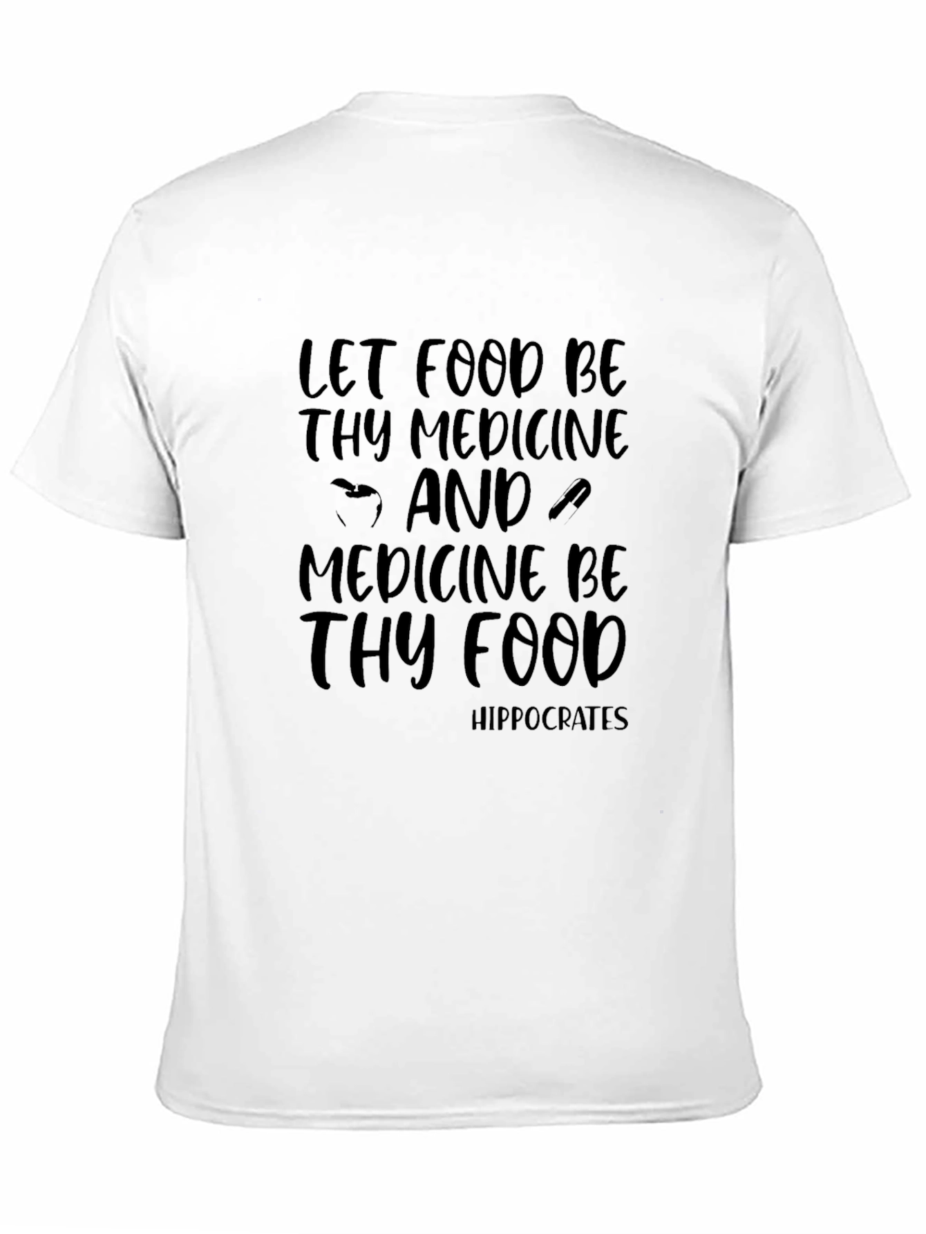 Black Let Food Be Thy Medicine Graphic Tee view 11