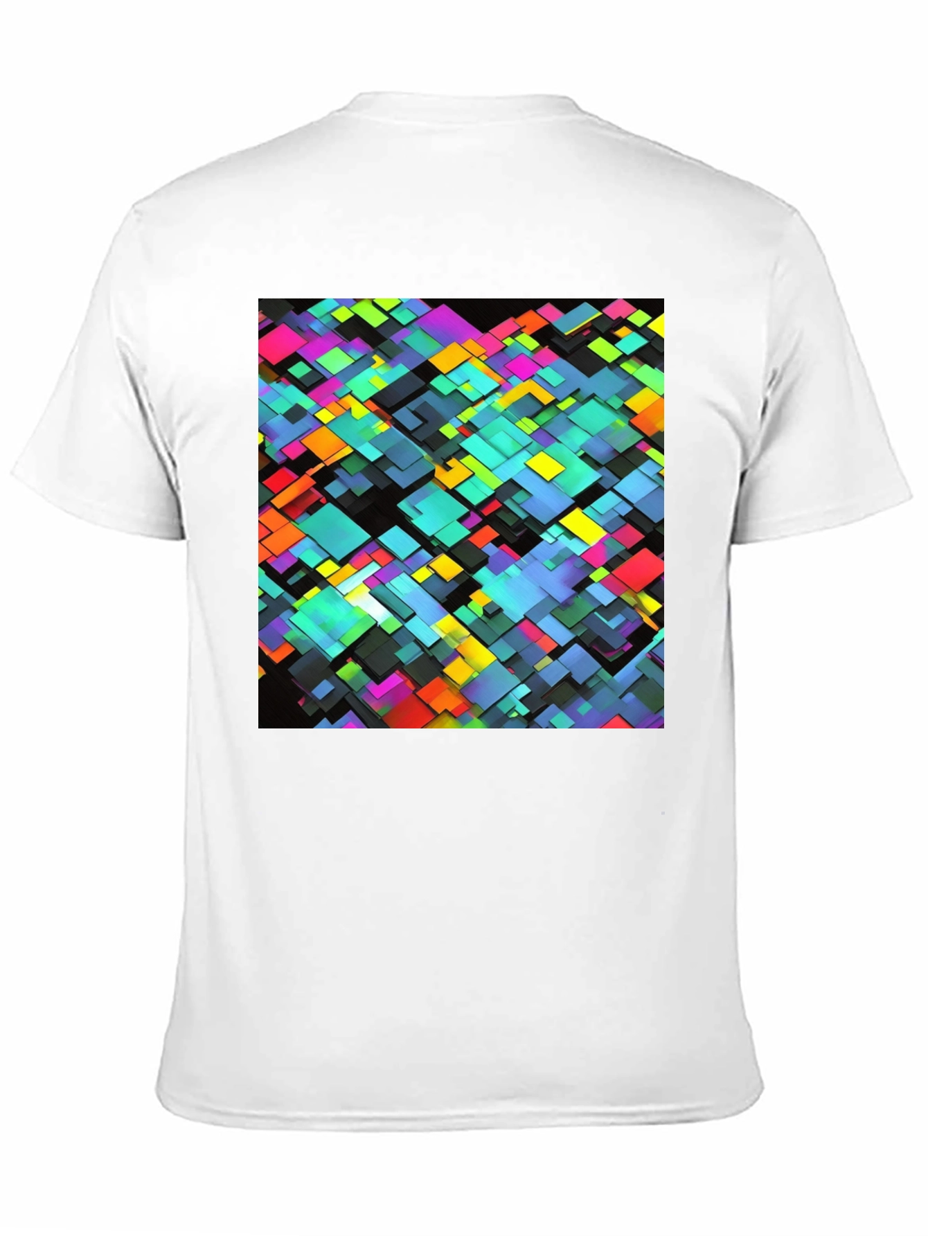 Geometric Block Print Black T-Shirt - 11