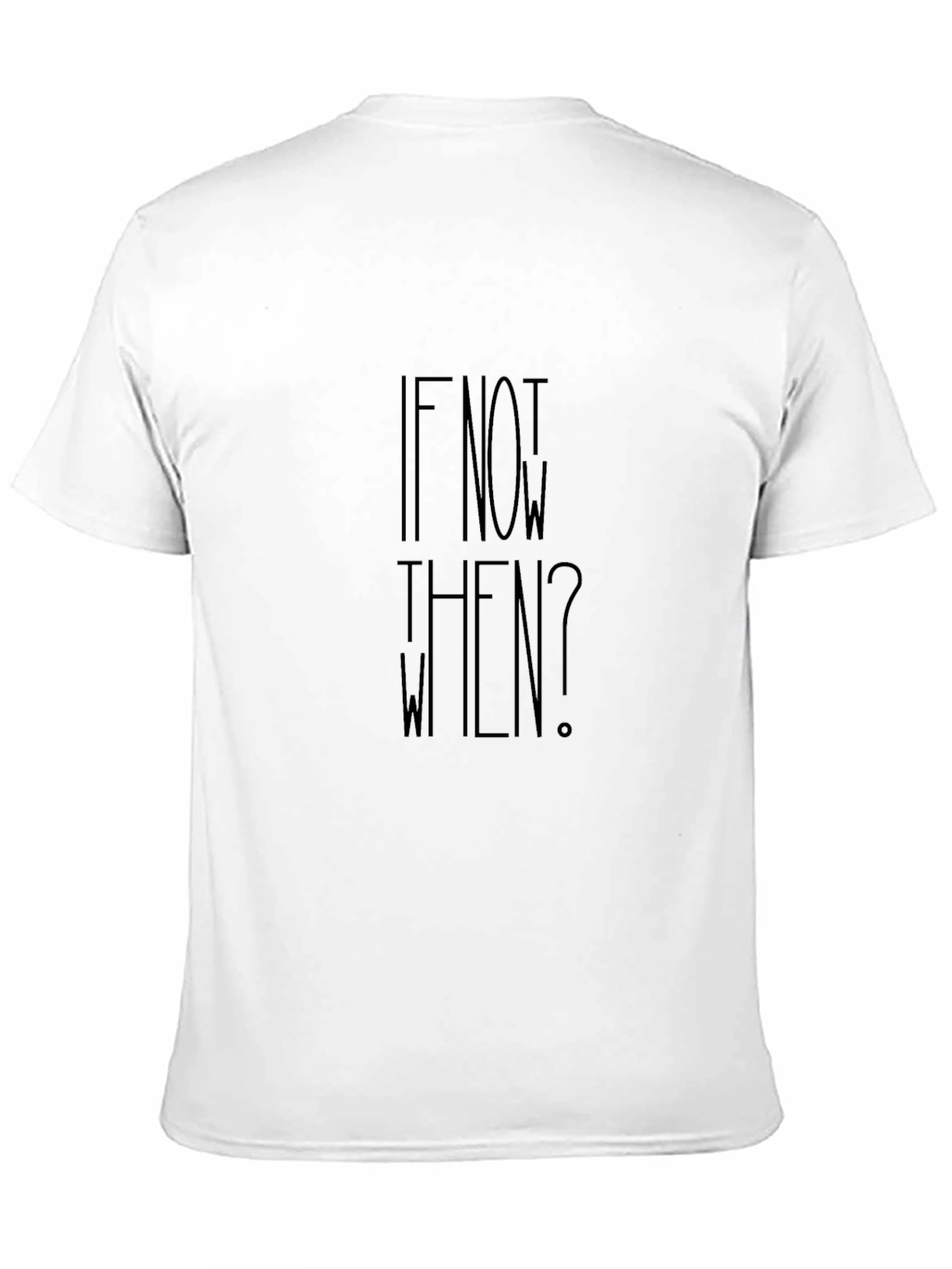 Black Motivational If Not Now, When? Black T-Shirt view 11