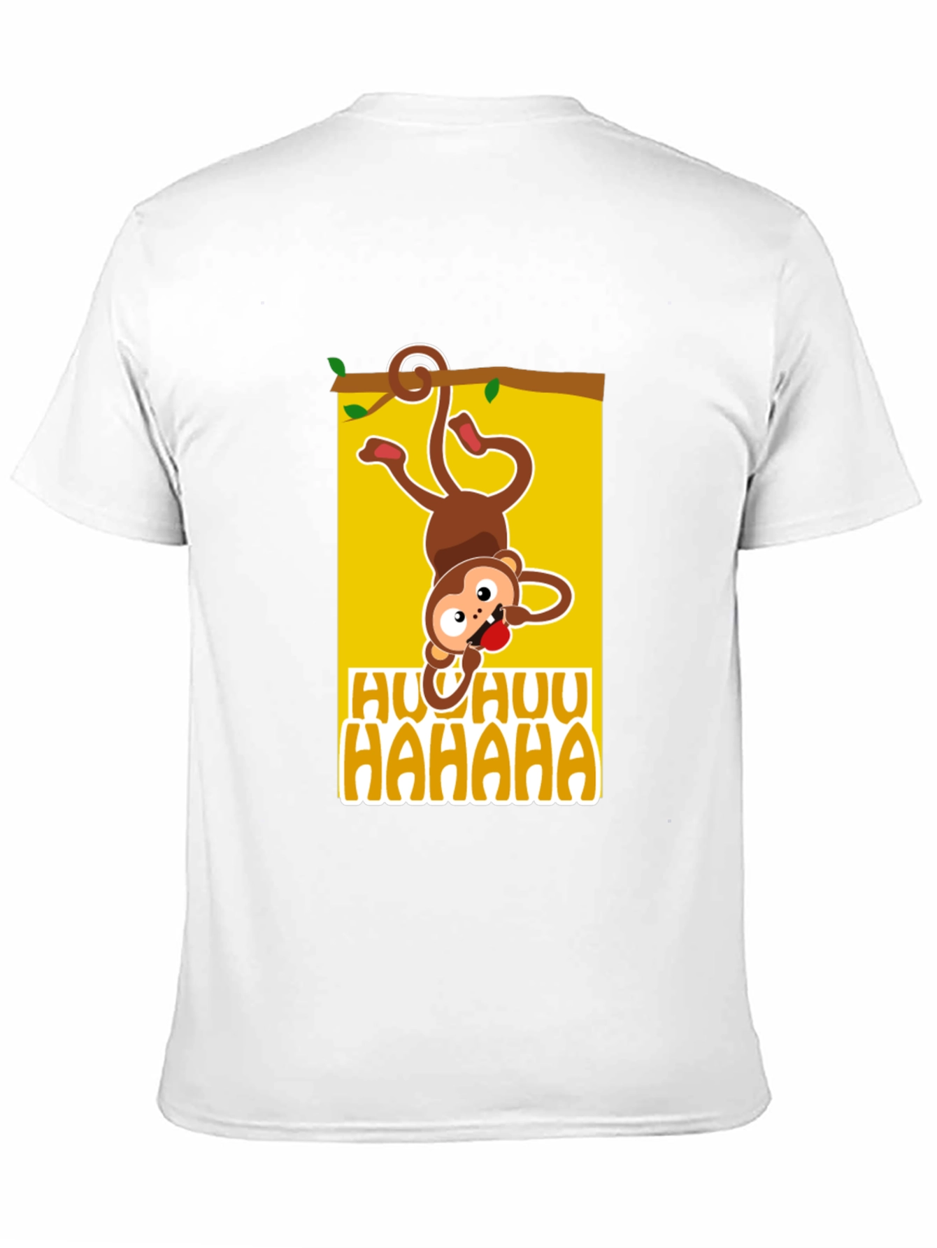 Black Funny Monkey Graphic Tee - HUU HAHAA T-Shirt view 11