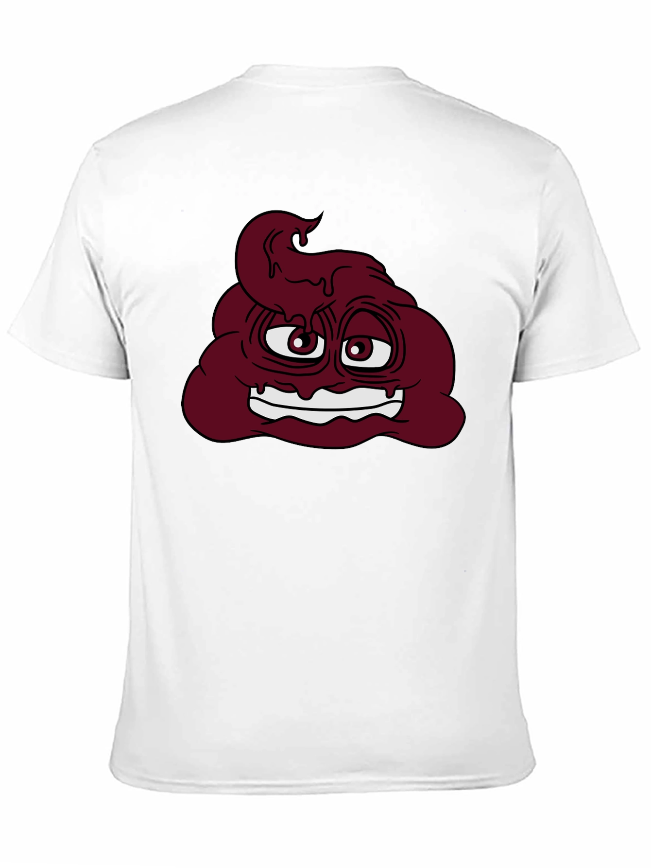 Black Funny Poop Emoji Graphic T-Shirt - Black view 11