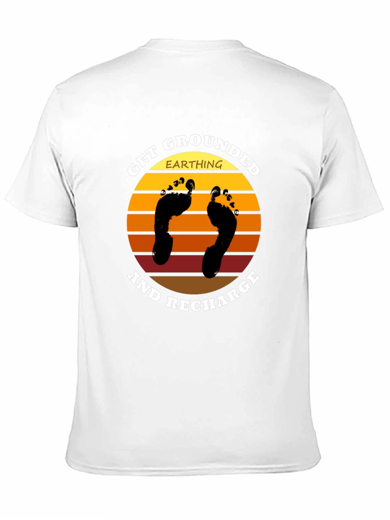 Black Get Grounded Earthing Recharge Graphic Tee view 11