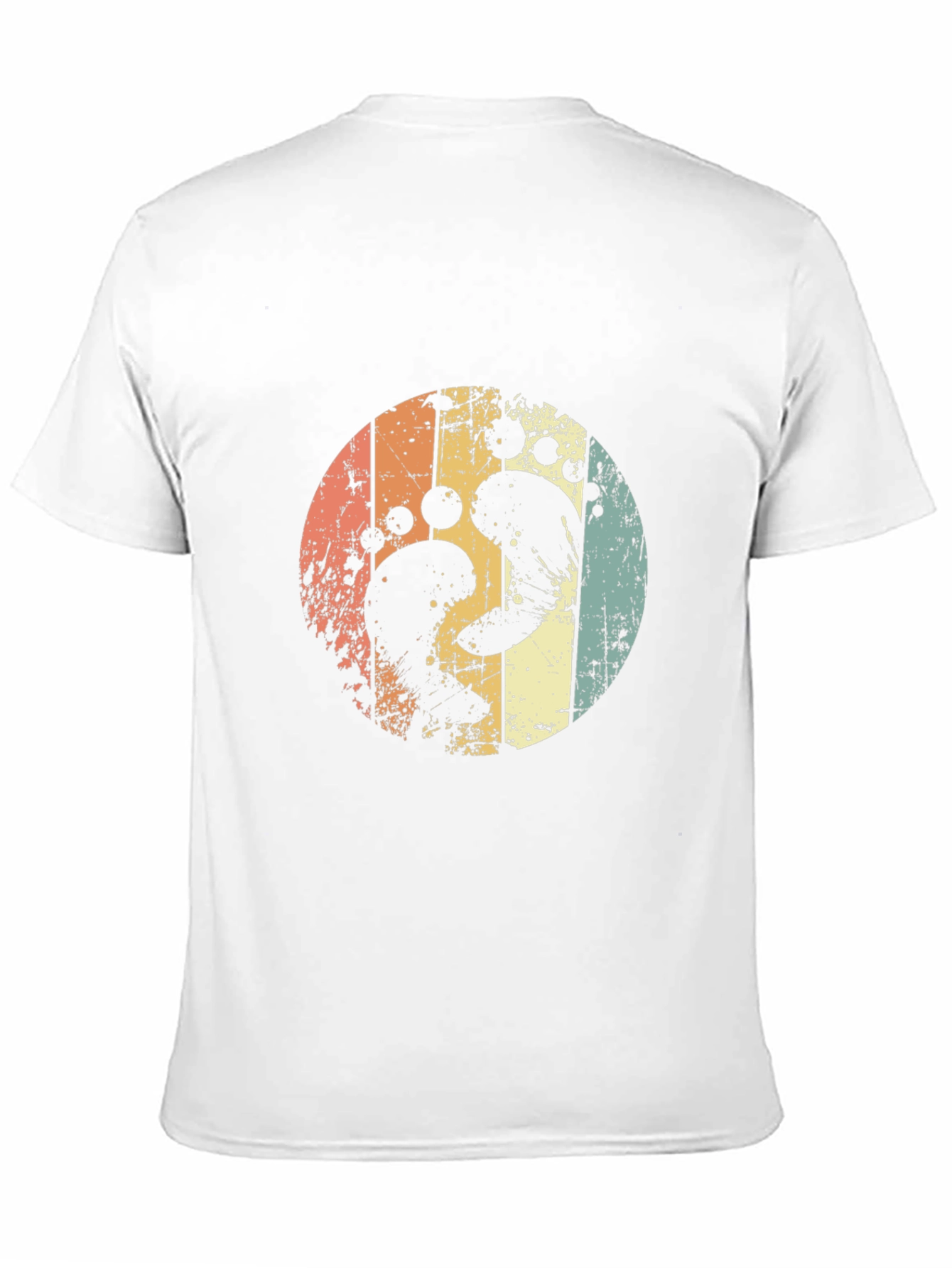 Black Retro Footprint Circle Tee view 11