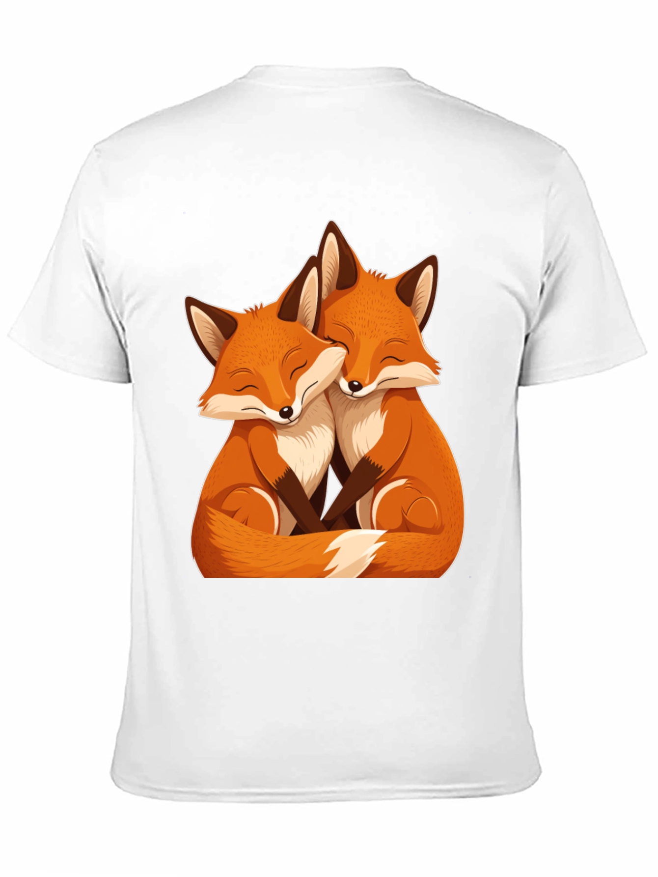 Black Foxes Hugging Graphic Tee view 11