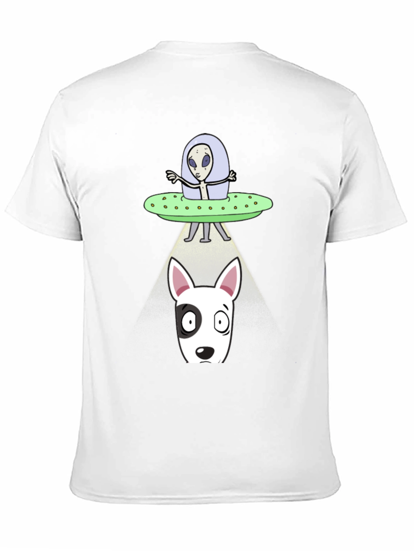 Black Alien Abduction Dog T-Shirt - UFO Graphic Tee view 11