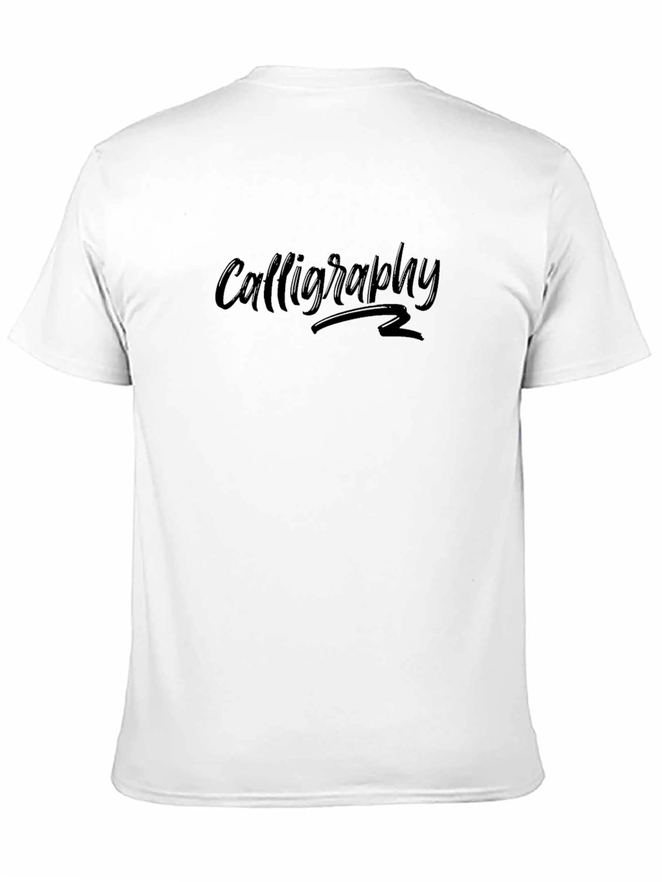 Black Calligraphy Graphic Tee - Black Casual Shirt view 11