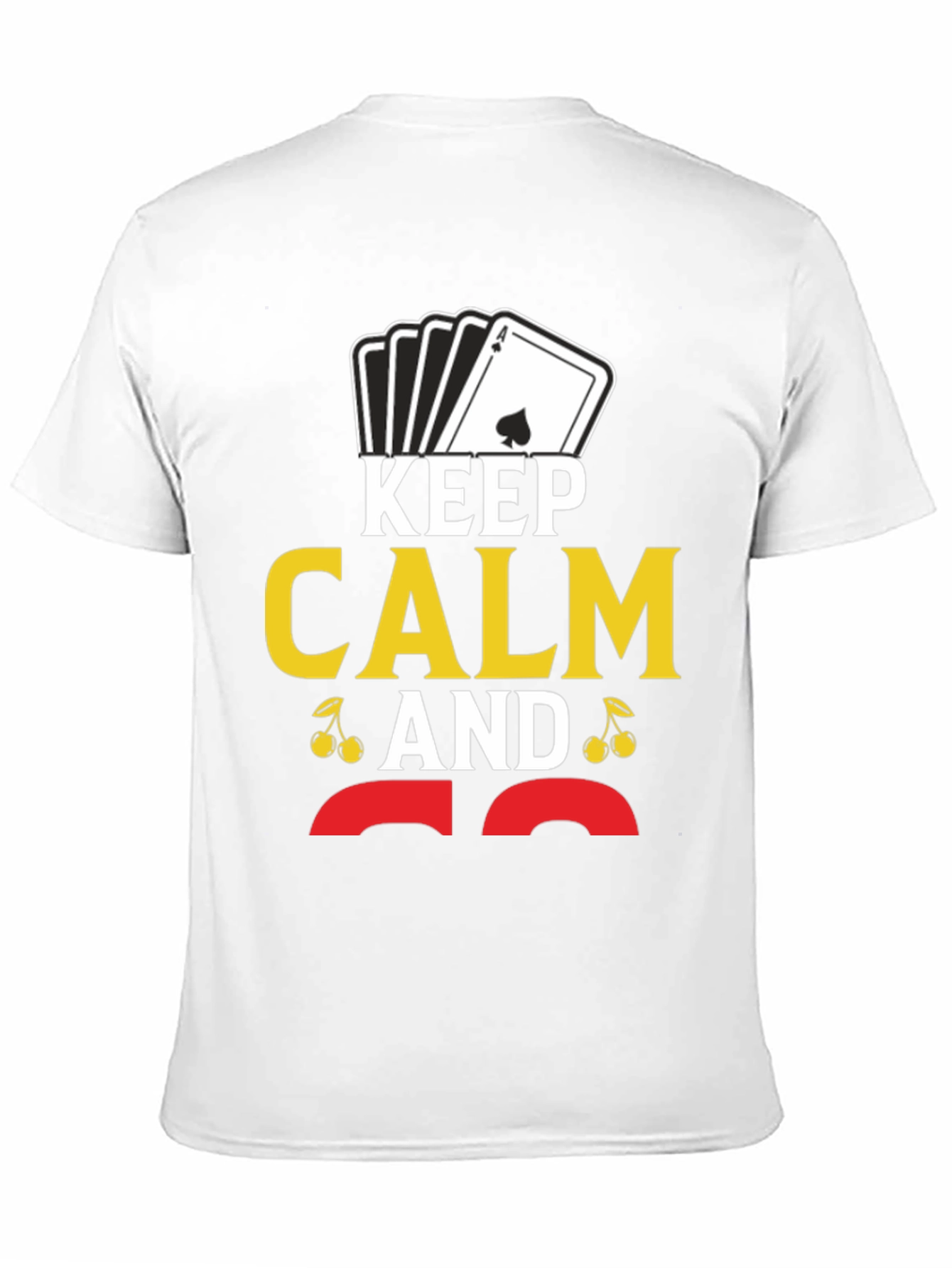 Black Keep Calm Ace T-Shirt - Funny Poker Casino Card Tee view 11