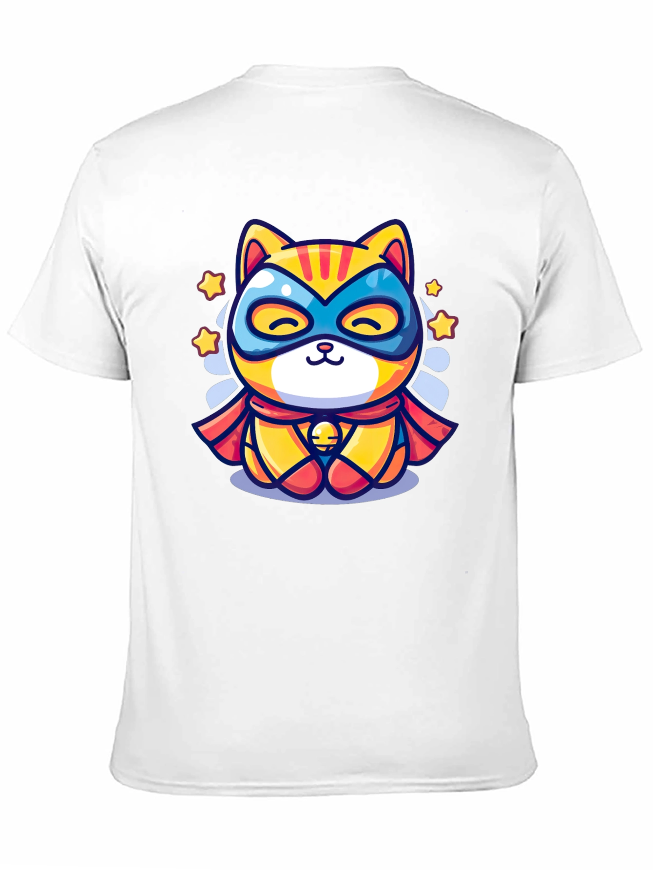 Black Superhero Cat Graphic T-Shirt - Cool Design view 11