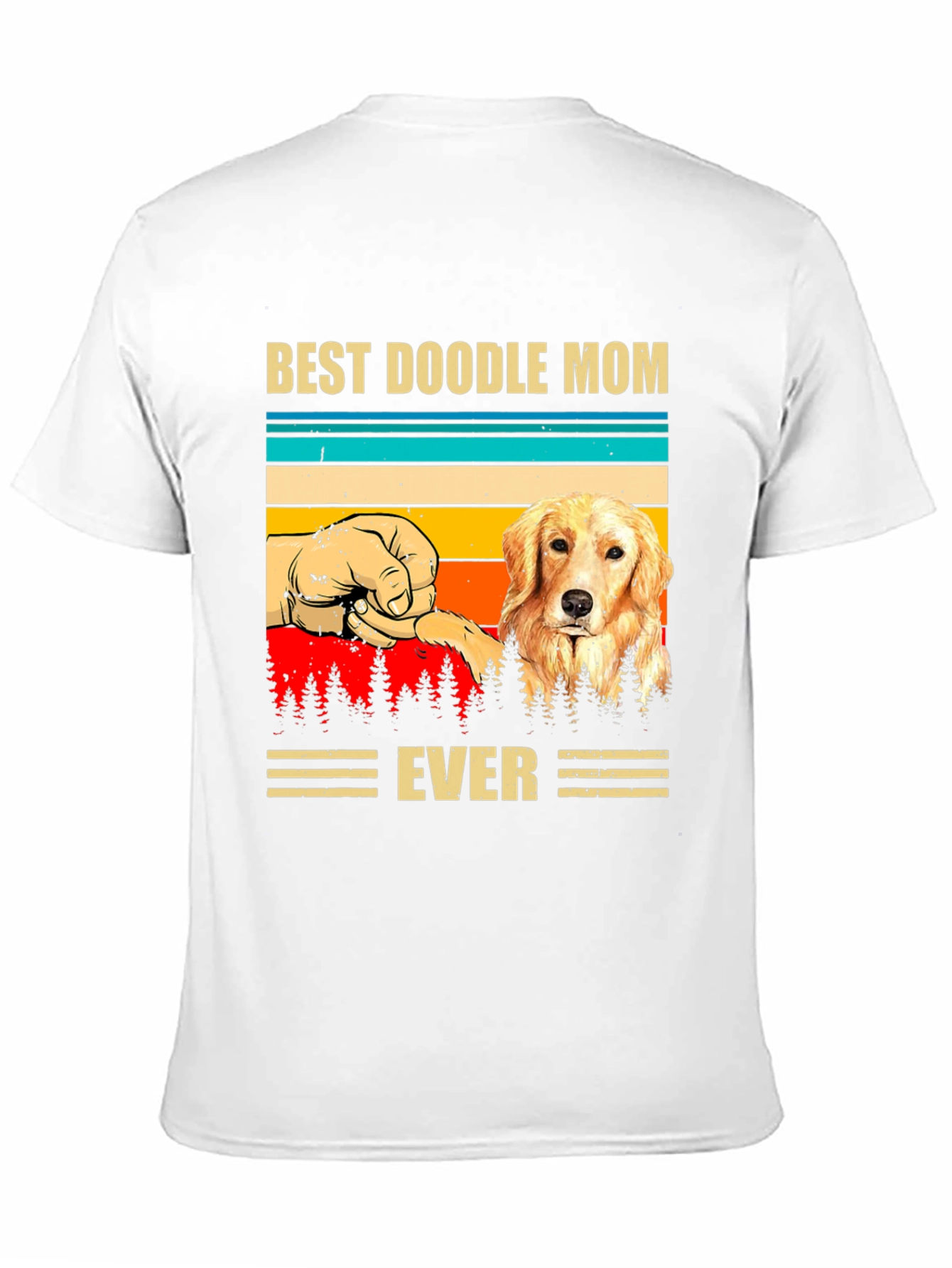 Black Best Doodle Mom Ever Graphic T-Shirt view 11