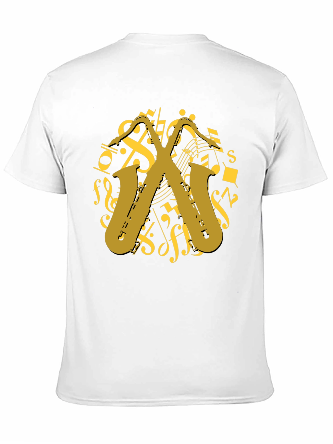 Black Saxophone Music T-Shirt - Musician Gift view 11