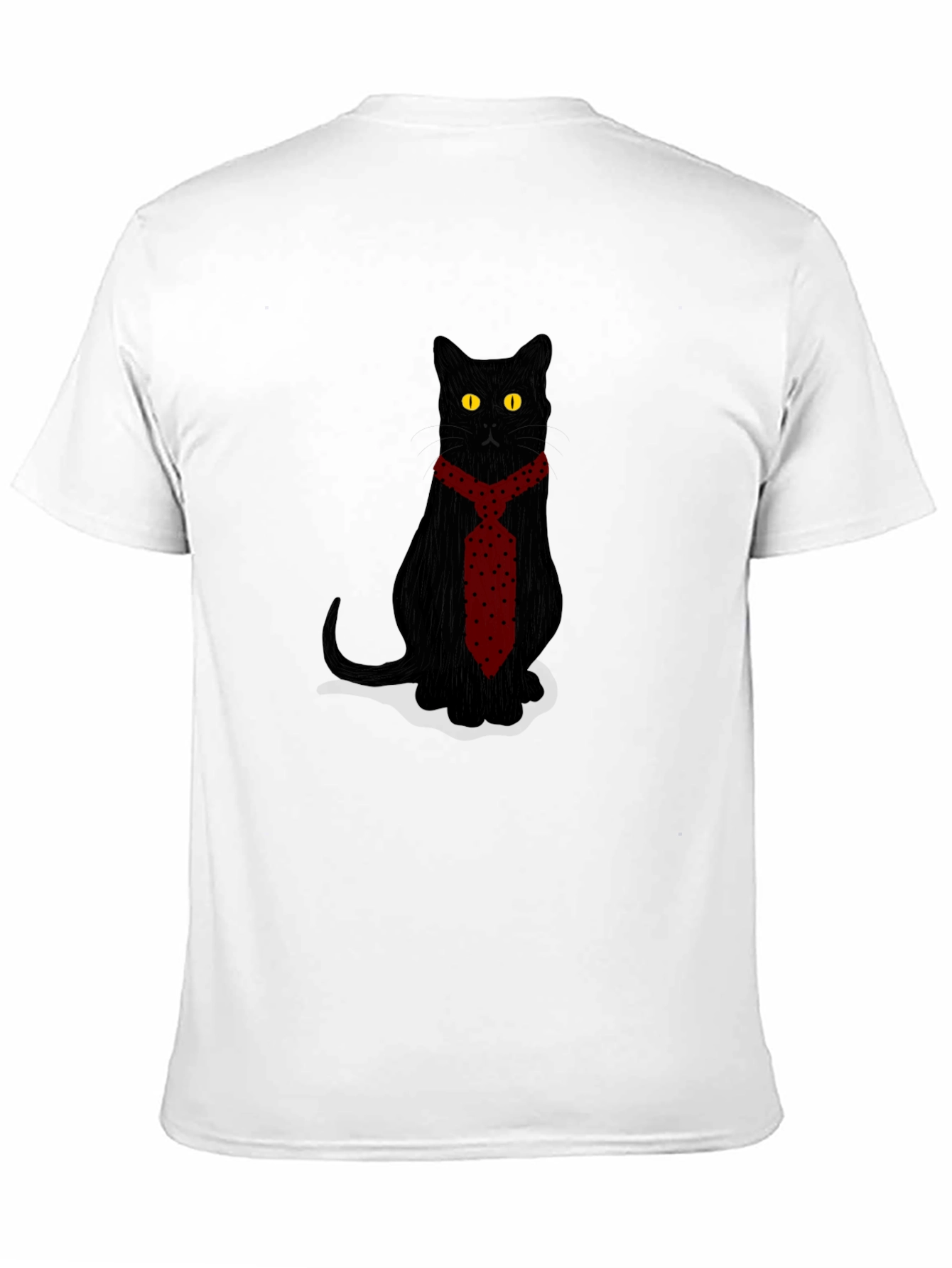 Black Black Cat in Tie Graphic Tee - Men's Fashion view 11