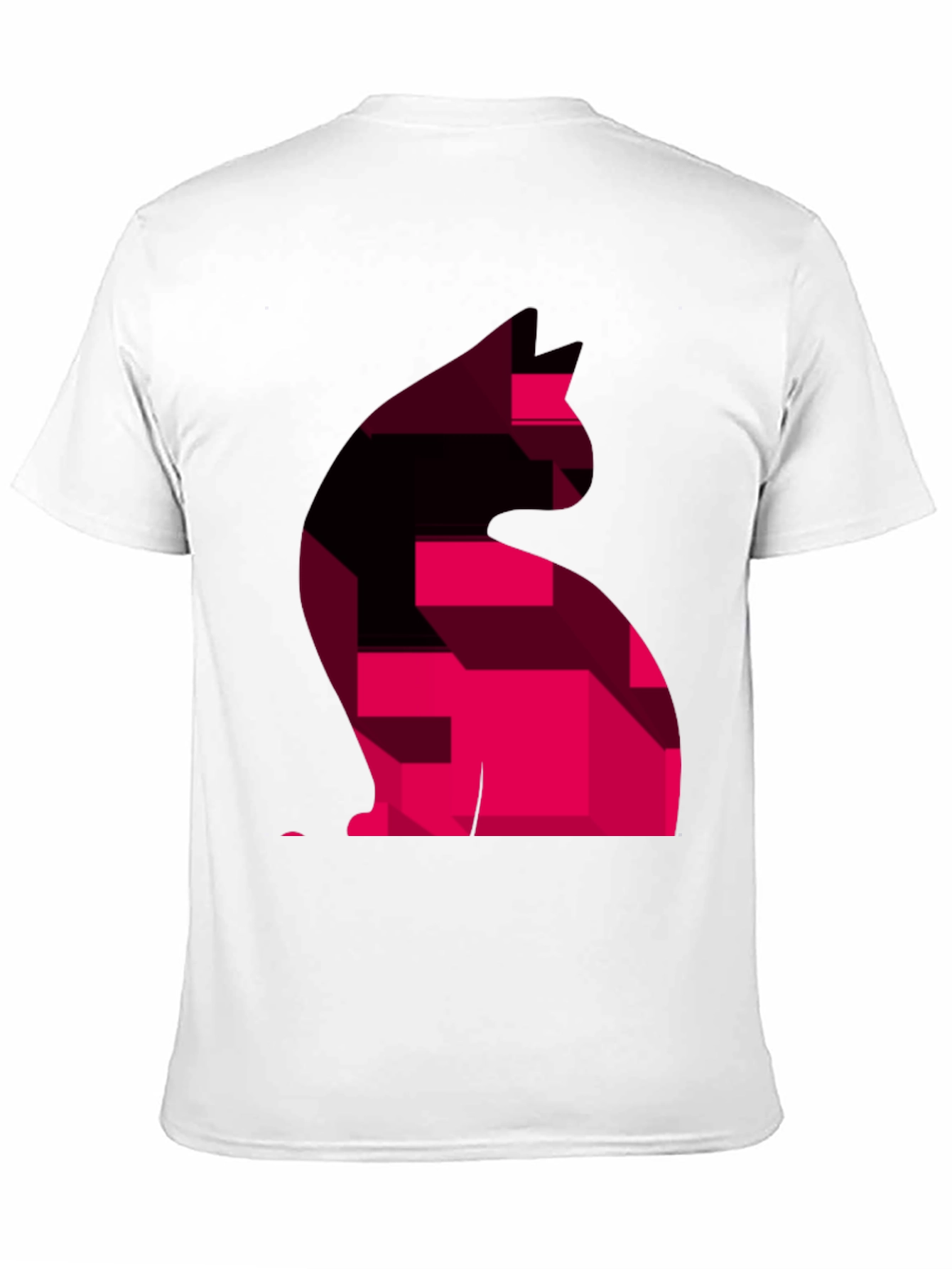Black Abstract Cat Graphic Men's T-Shirt view 11