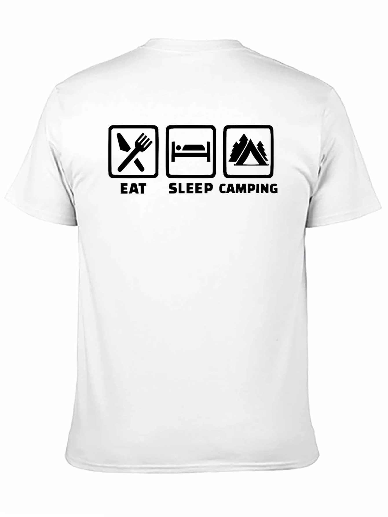 Black Eat Sleep Camping Graphic T-Shirt - Black view 11