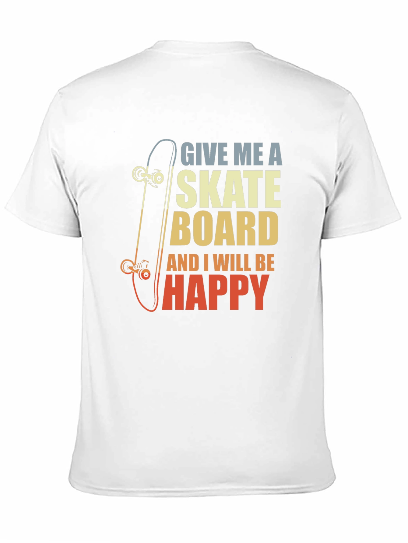 Black Skateboard Lover Graphic Tee - "Give Me A Skateboard" view 11