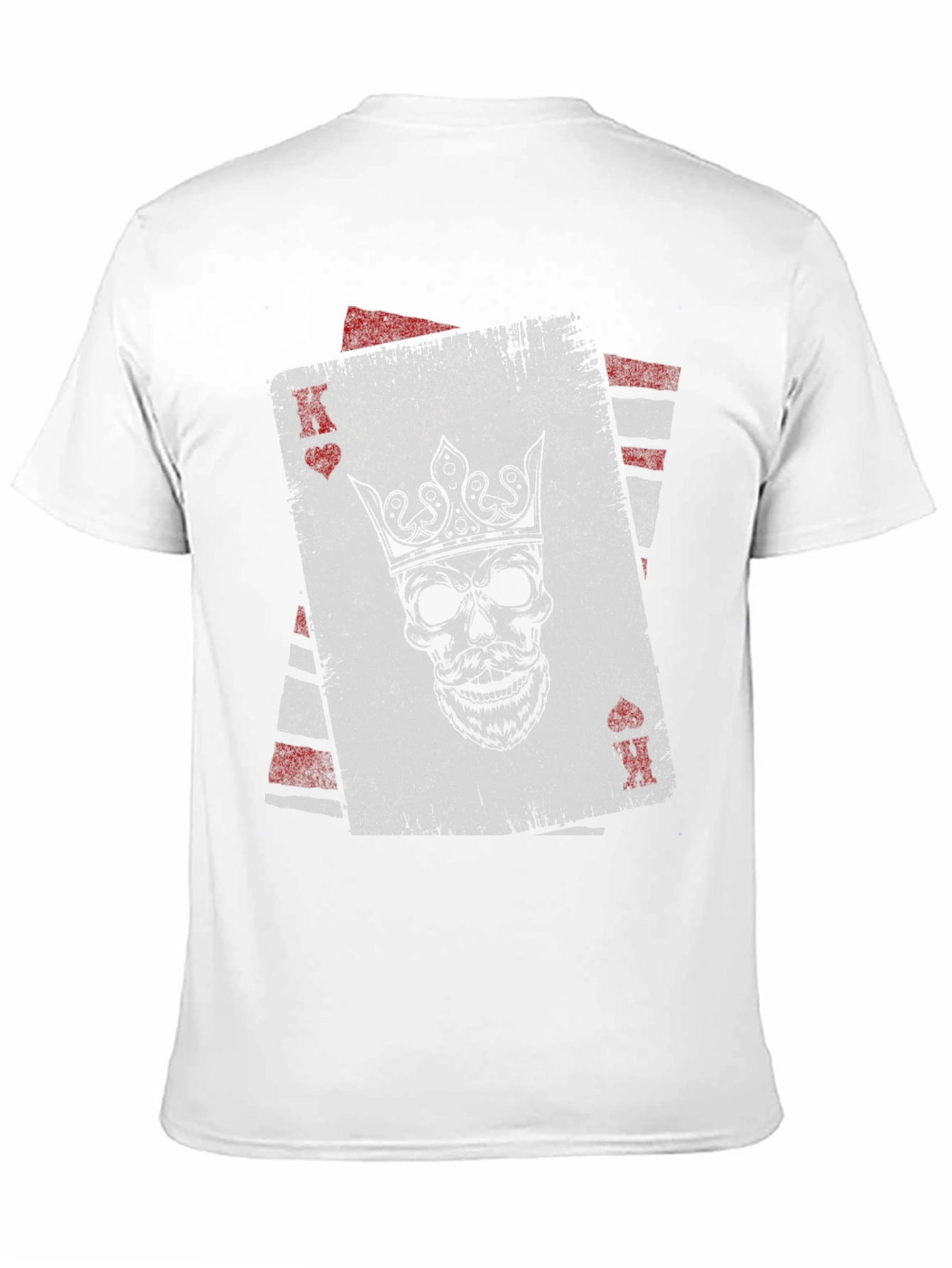 Black King of Hearts Skull Graphic T-Shirt view 11