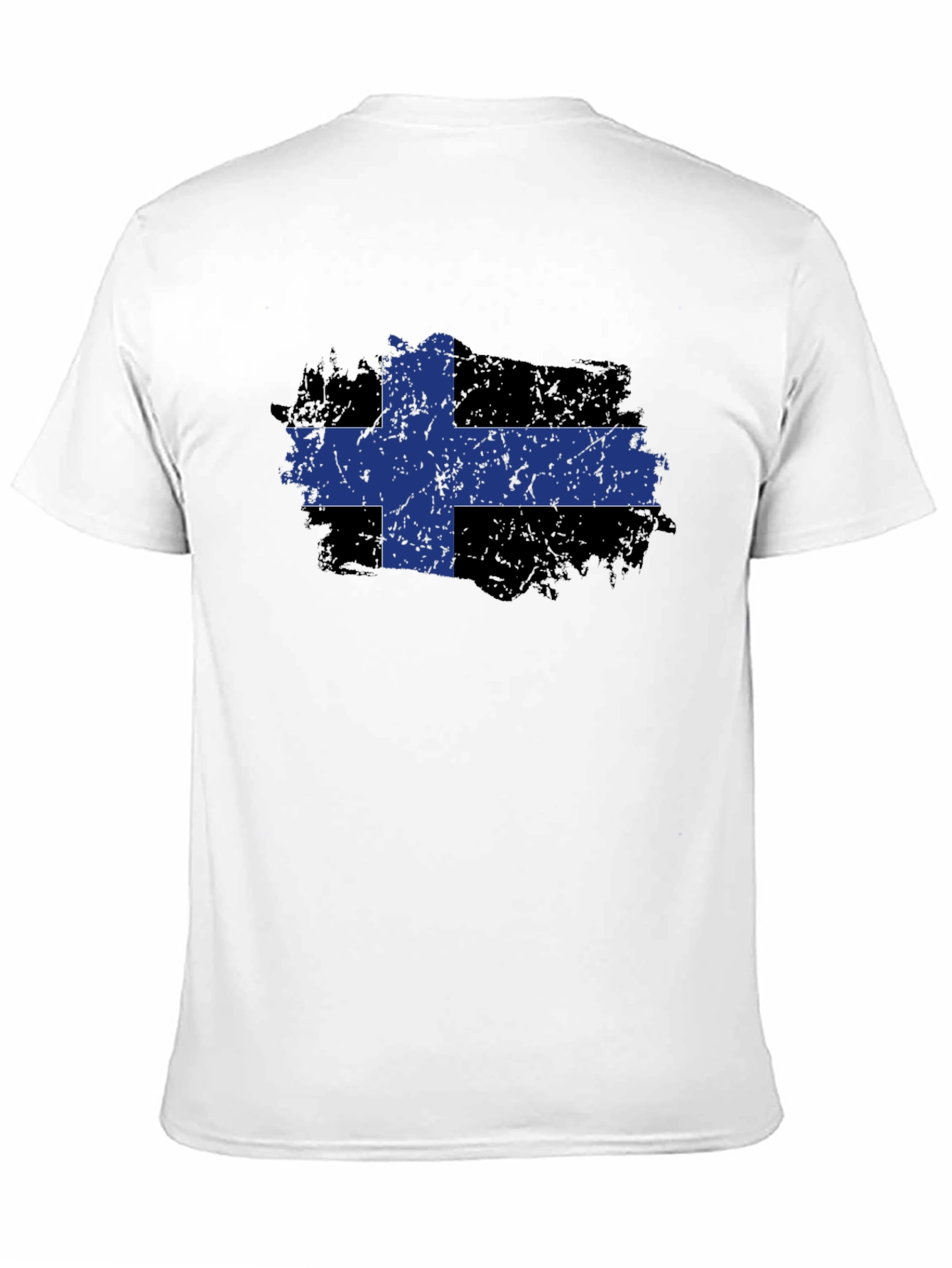 Distressed Finnish Flag T-Shirt - 11